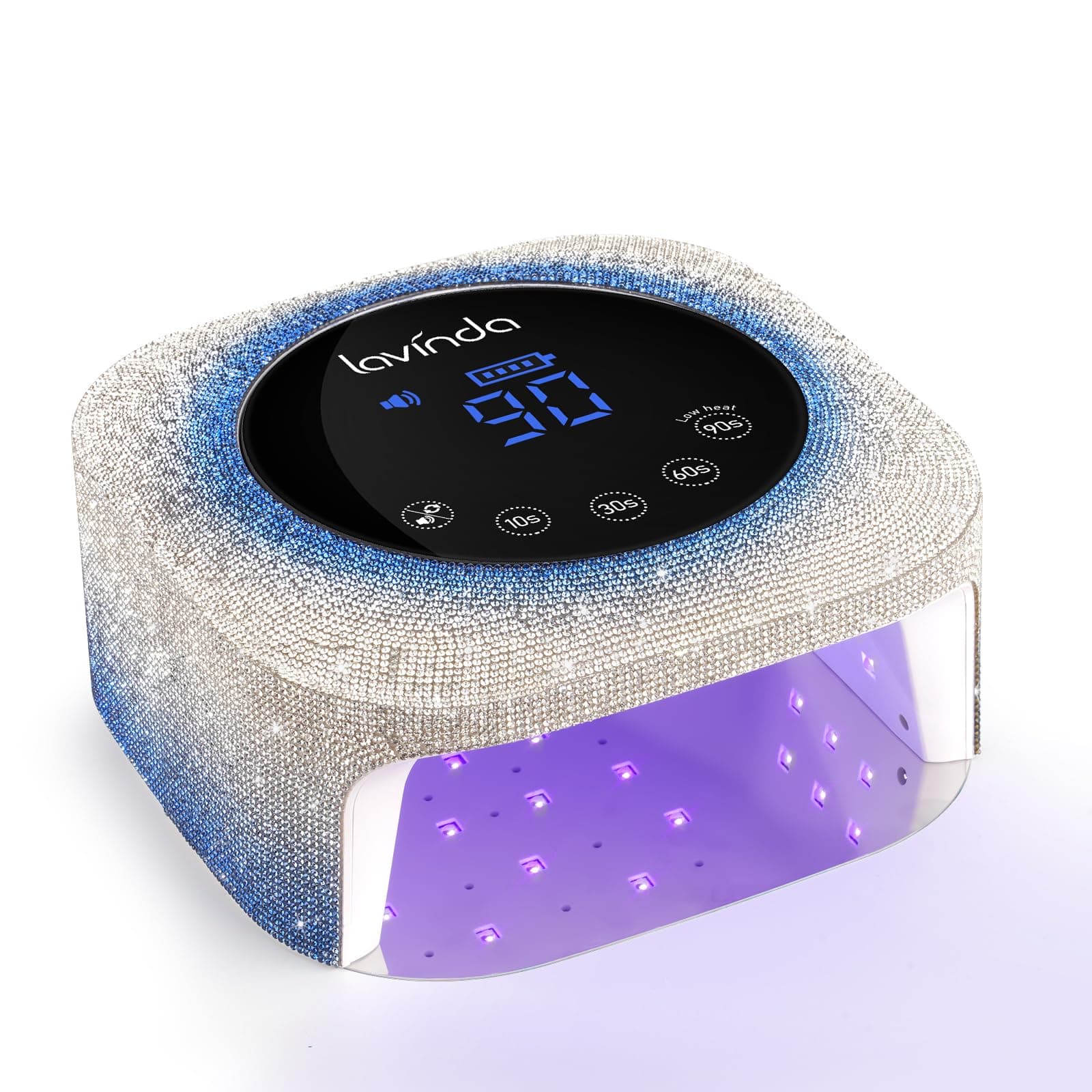 UV Gel Nail Lamp, 54W LED UV Nail Lamp, Cordless Rechargeable with 4 Timers and LCD Display, Professional Nail Polish Curing Lamp, Nail Dryer for Use