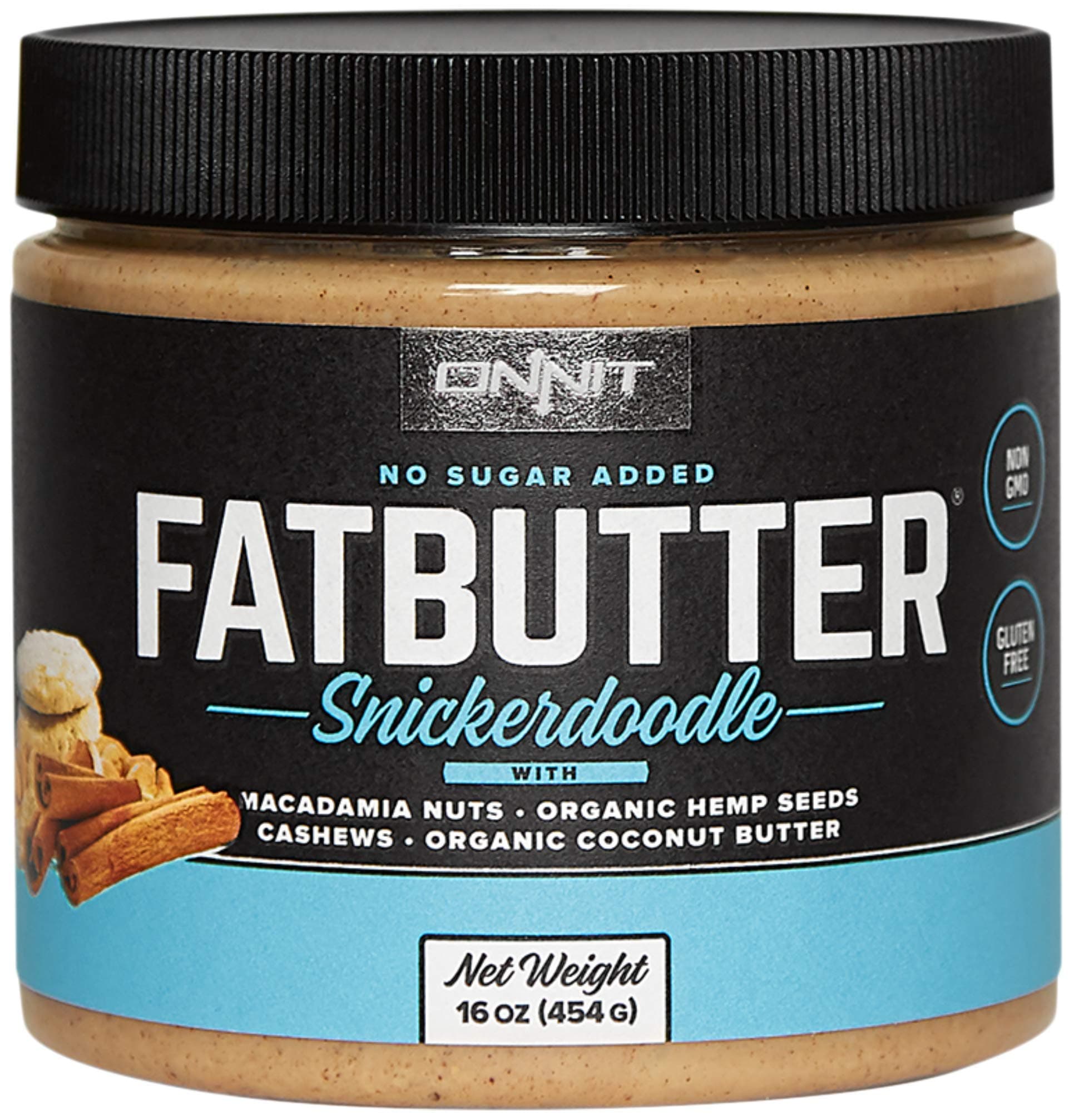 Onnit Fat Butter - KETO SNACKS FAVORITE - Low Carb Nut Butter Packed with Macadamia Nuts, Organic Chia Seeds, Organic Coconut Oil - Snickerdoodle