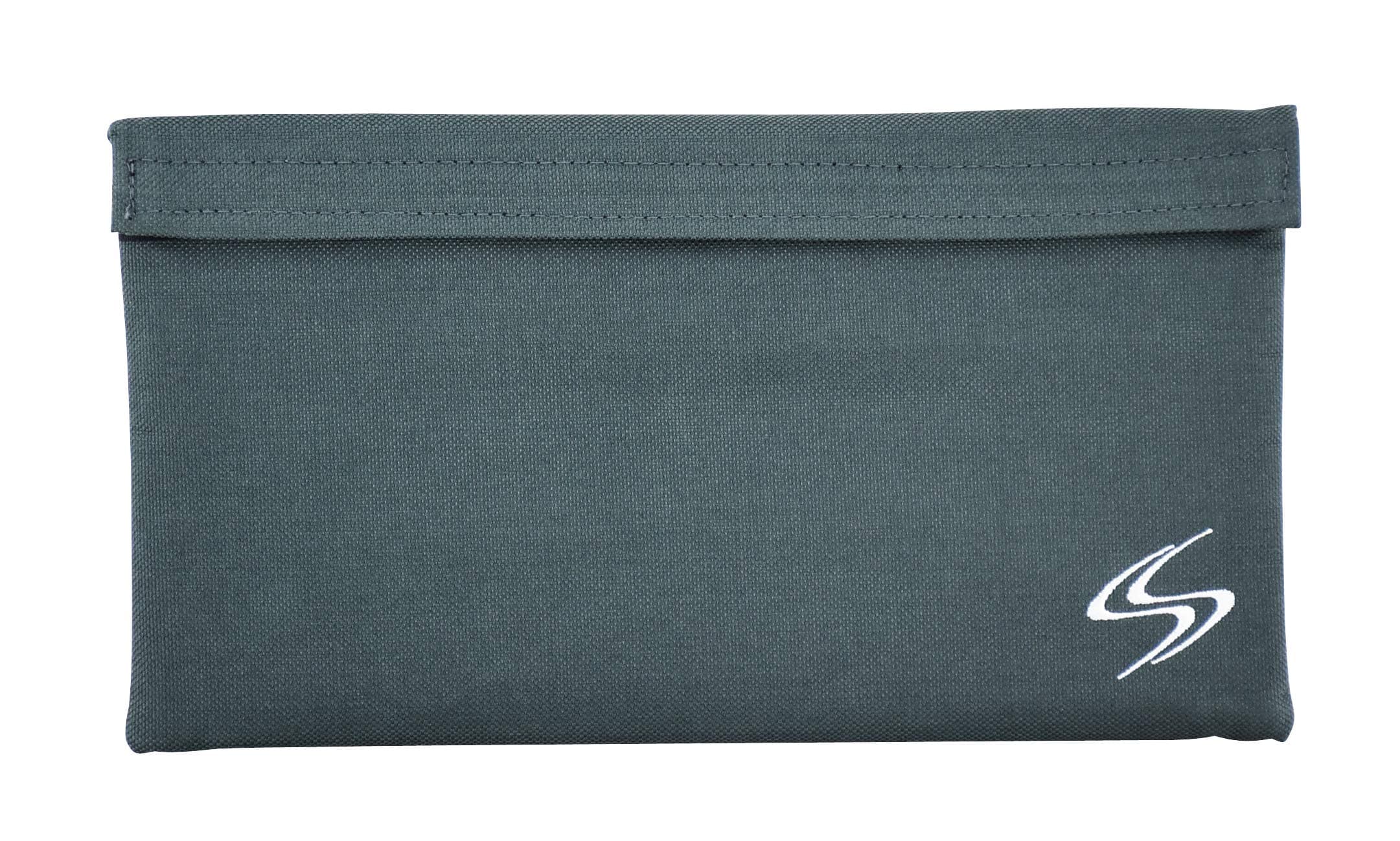 Smart StashBag with Double Velcro Seal and Inner Pockets (Gray, 11x6 Inches)