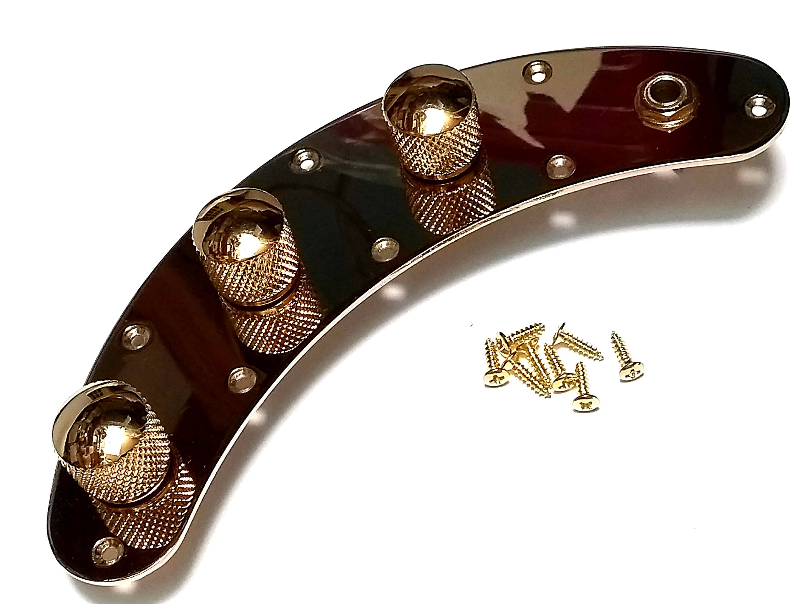 loaded 3 pot electric bass control panel loaded musicman style gold