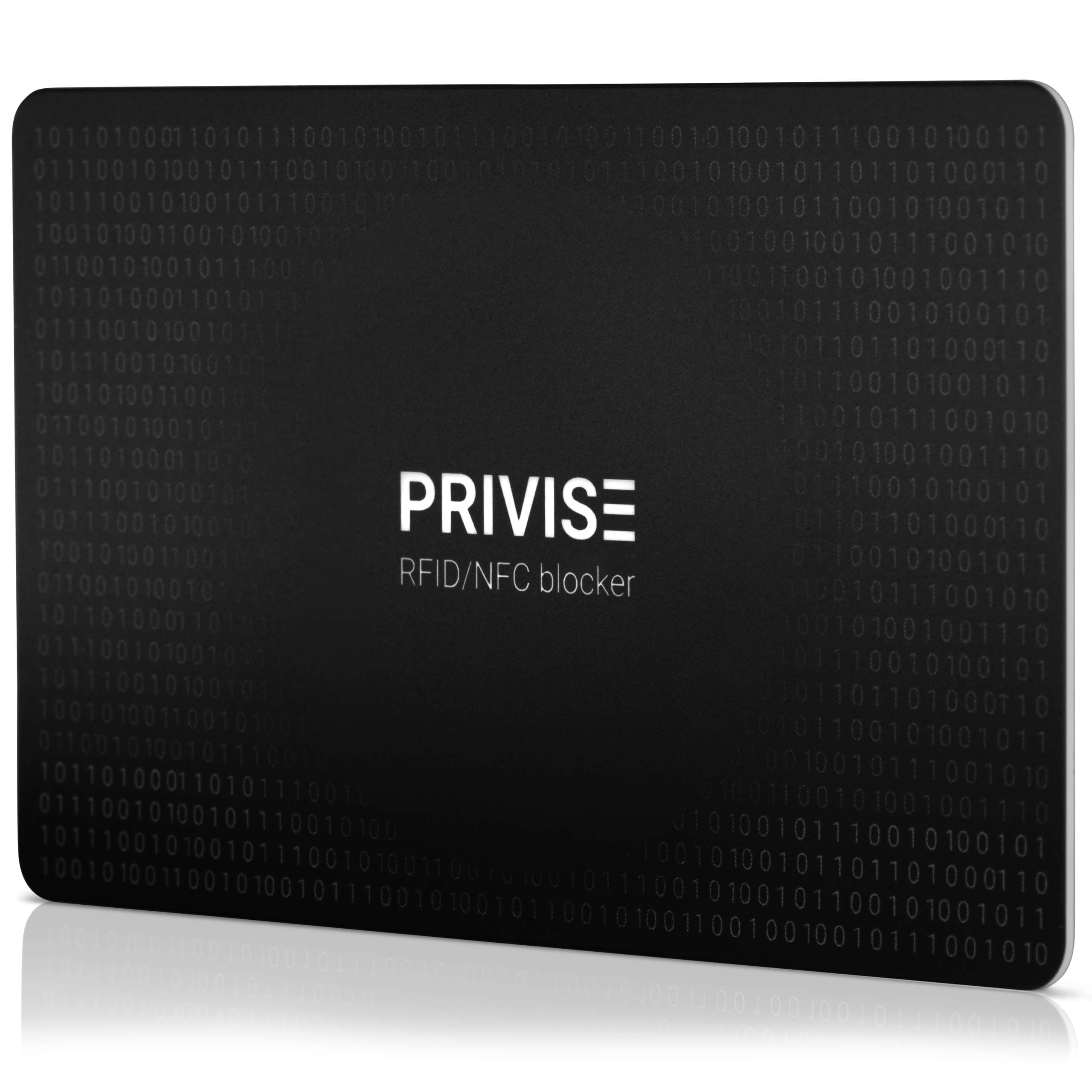 Privise NFC and RFID Blocking Card | Contactless Card Protection | Anti Skimming and Data Theft Technology | RFID & NFC Protection | Batteries Not Required | One Size Fits All | Black 1-Pack