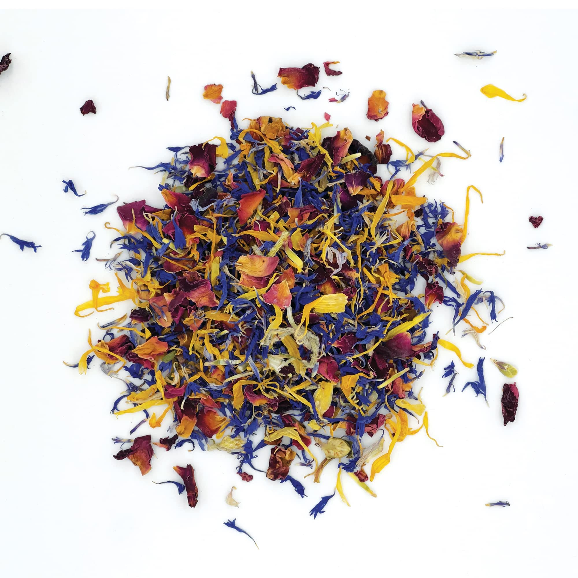 MagJo Naturals, Brilliant Flower Petal Blend (3 Ounces) Edible Dried Flowers, Edible Flowers, Cornflower, Rose Petals and Calendula, Edible Flowers for Drinks, Dried Flowers for soap Making