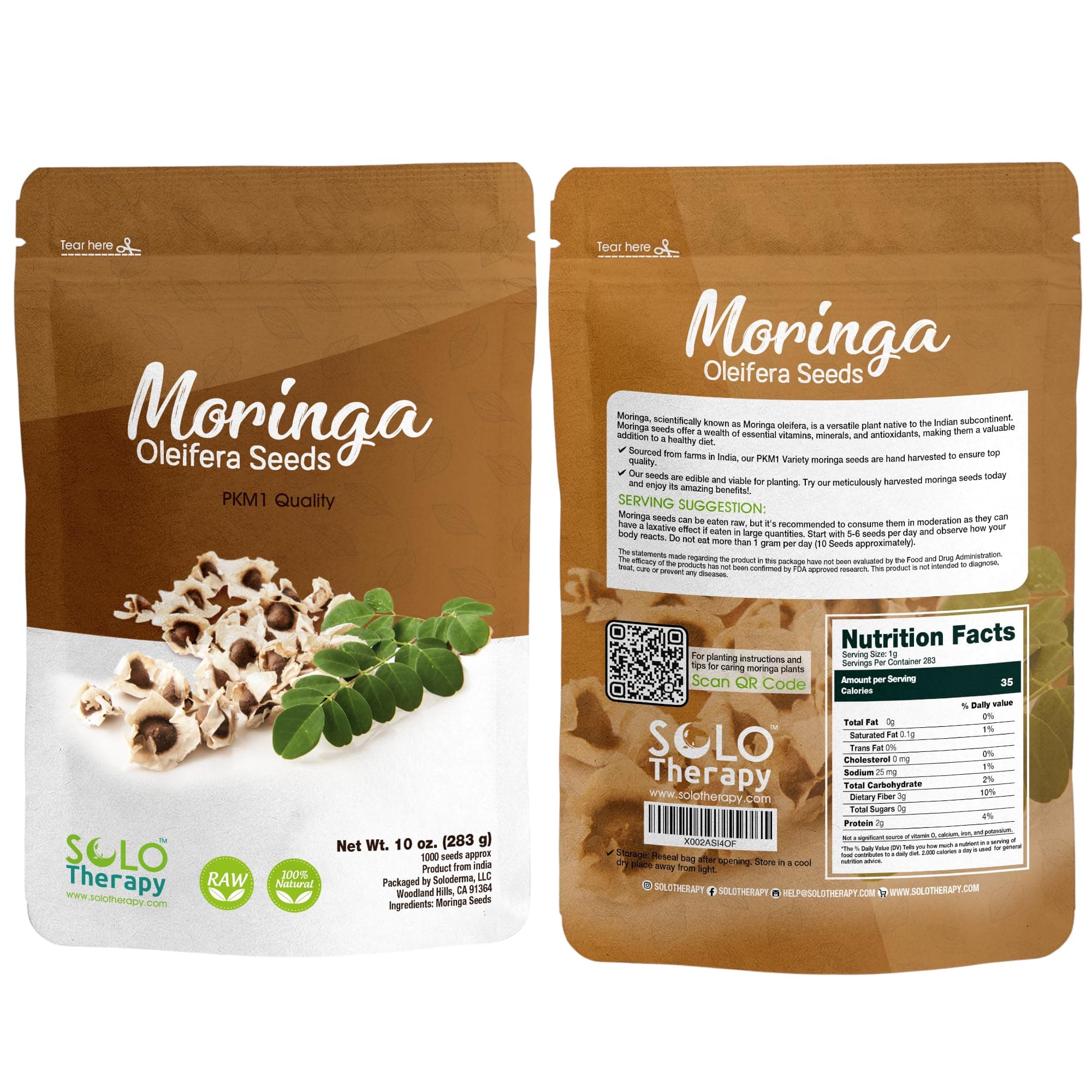 Moringa Seeds | 1000 Seeds Approx.| Premium Quality | PKM1 Variety | Edible | Planting | Moringa Oleifera| Malunggay | Semillas De Moringa | Drumstick Tree | Non-GMO | Product from India