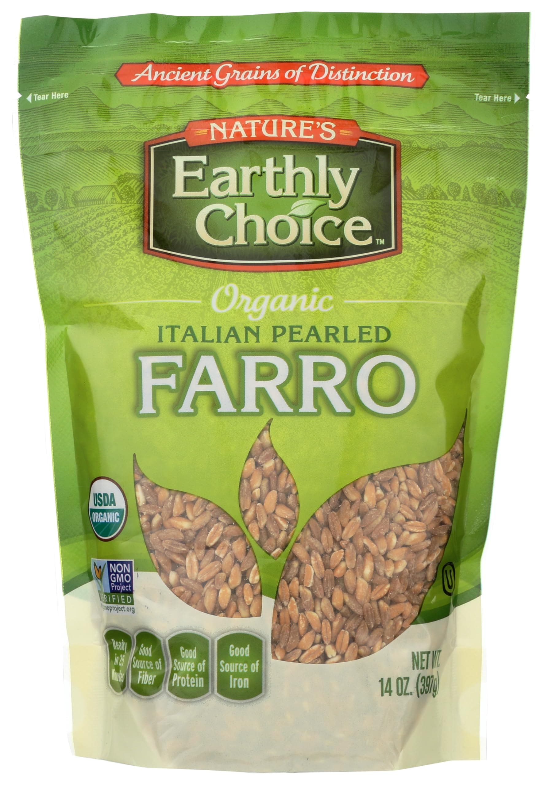 Nature's Earthly Choice - Organic オーガニック Italian Pearled Farro - 14 oz.