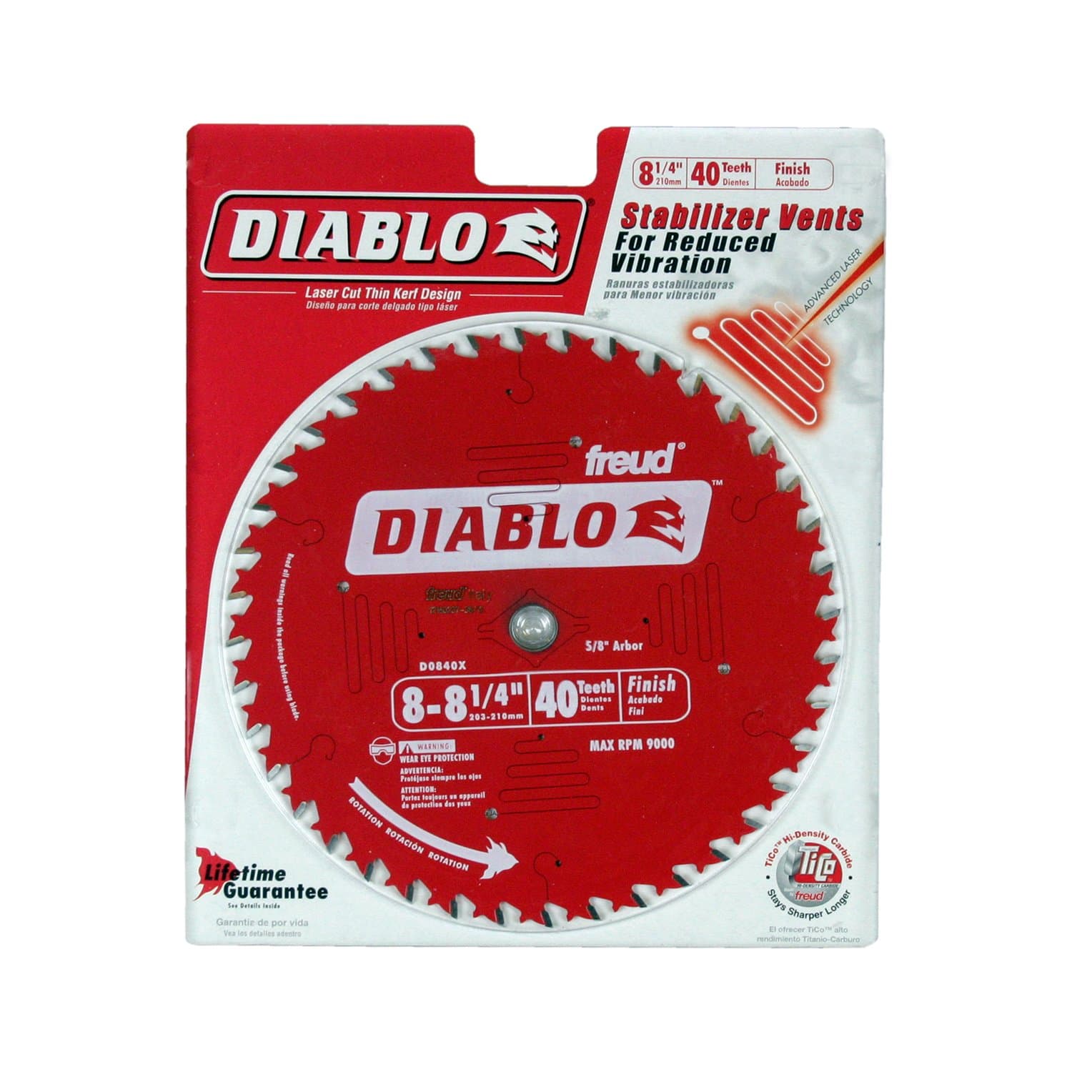 Diablo Freud D0840X Atb Finishing Saw Blade, 8-1/4"