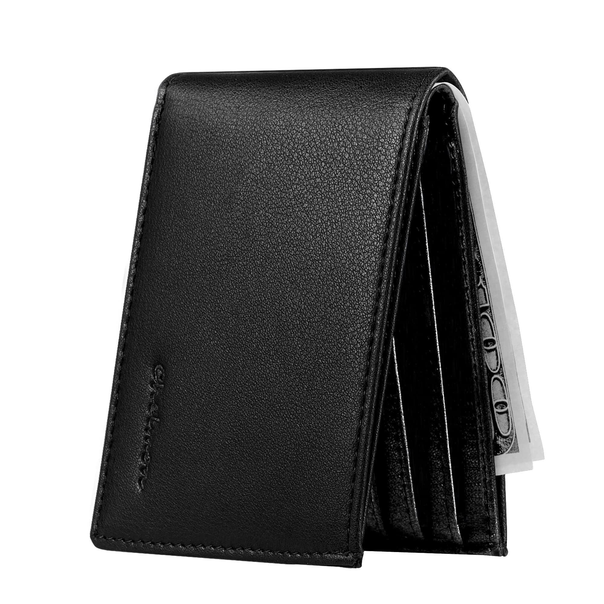 Slim Wallet for Men ID Window with RFID Blocking Front Pocket Minimalist Bifold Bussiness Card Holder Gift for Men