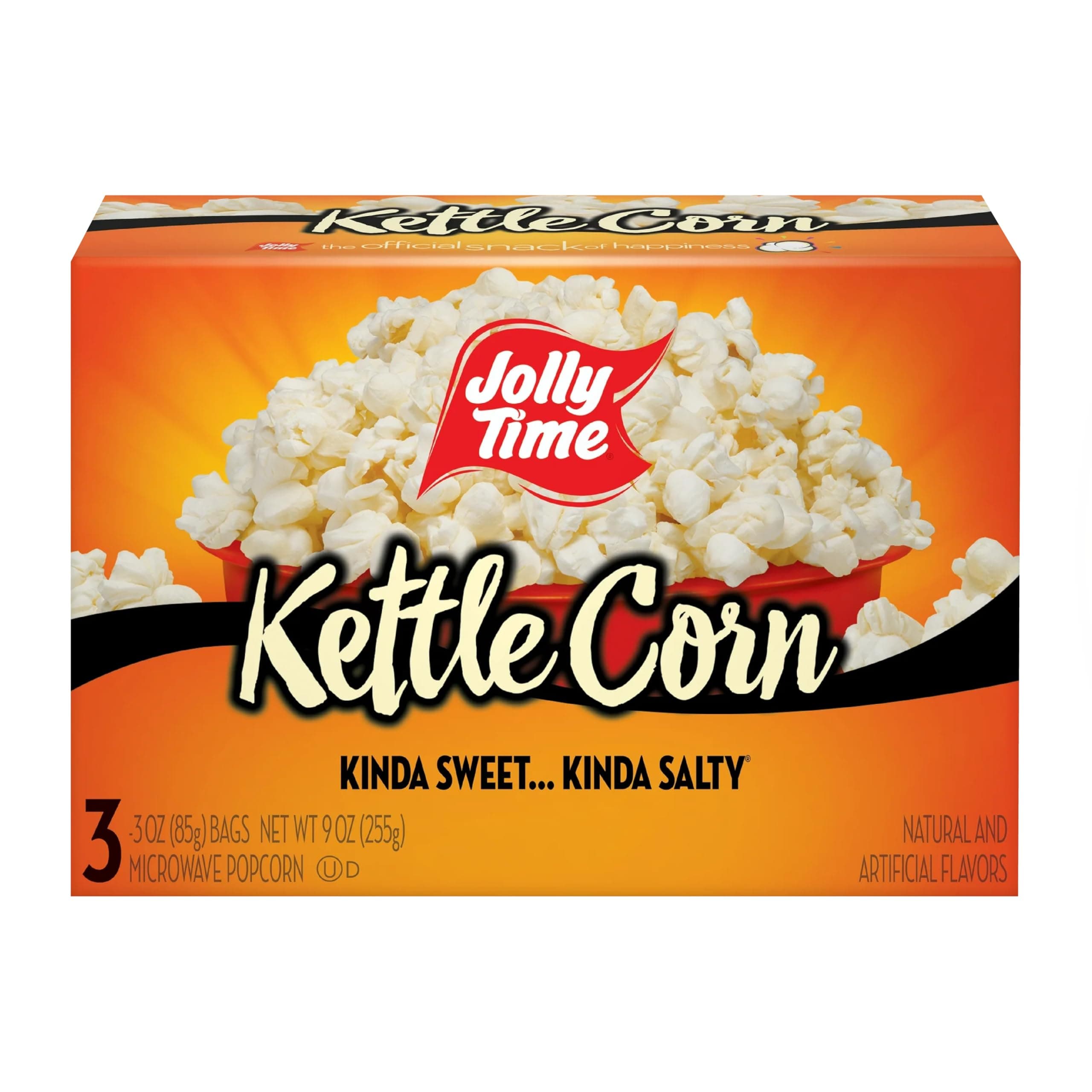 Microwave Kettle Corn Sweet & Salty Glazed Gourmet Popcorn (3-Count Box), 9 ounce