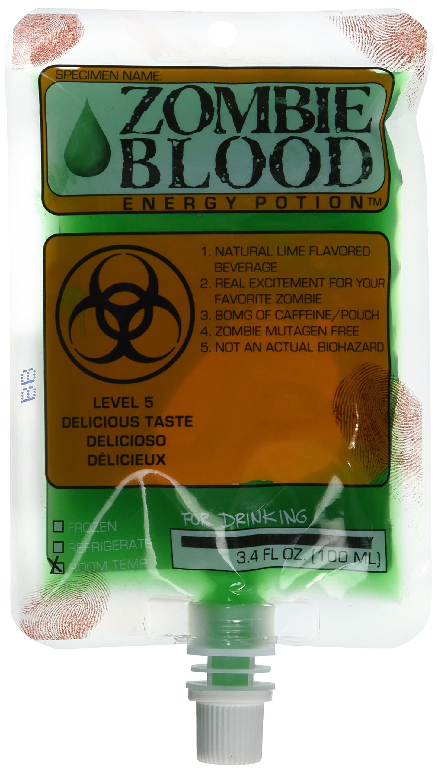 Harcos Lime Zombie Blood Energy Potion 3.4 Ounces