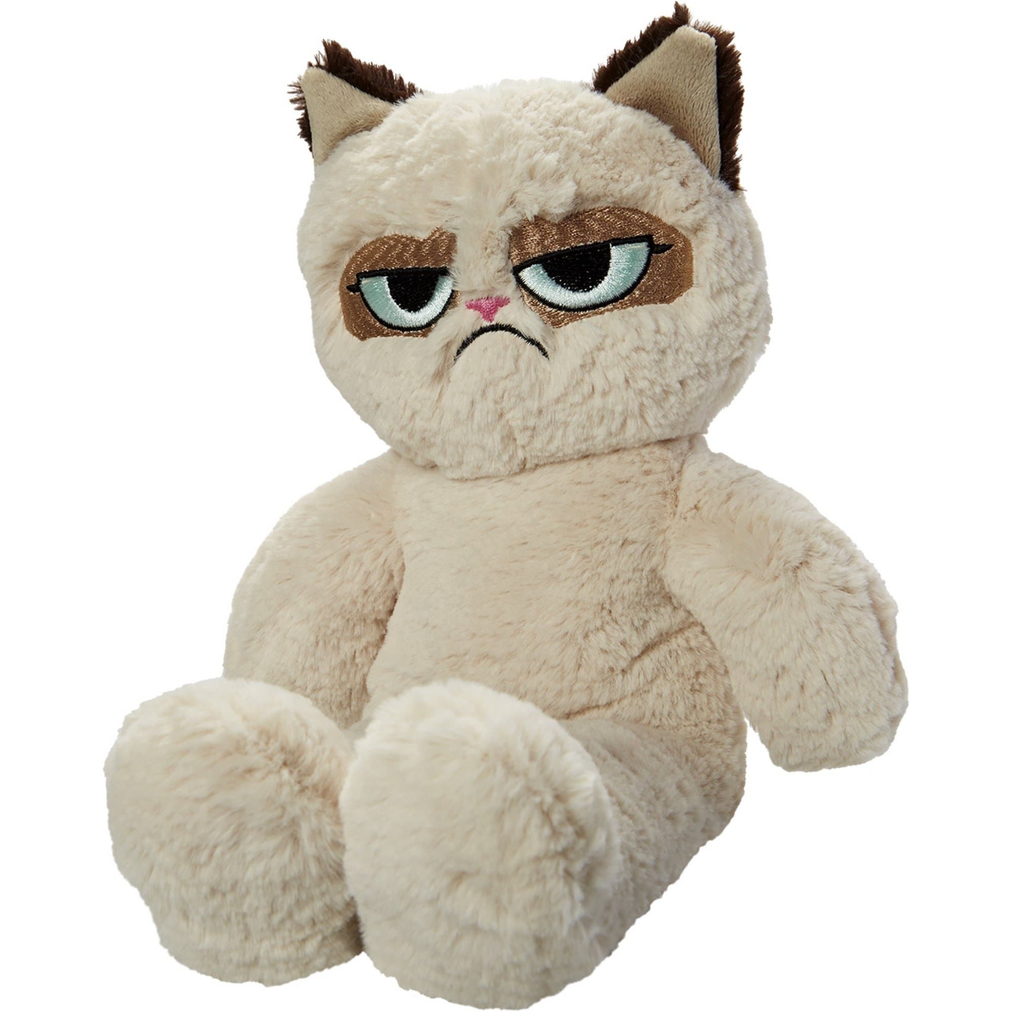 Rosewood Pet Products Grumpy Cat Floppy Plush Dog Toy, Clear