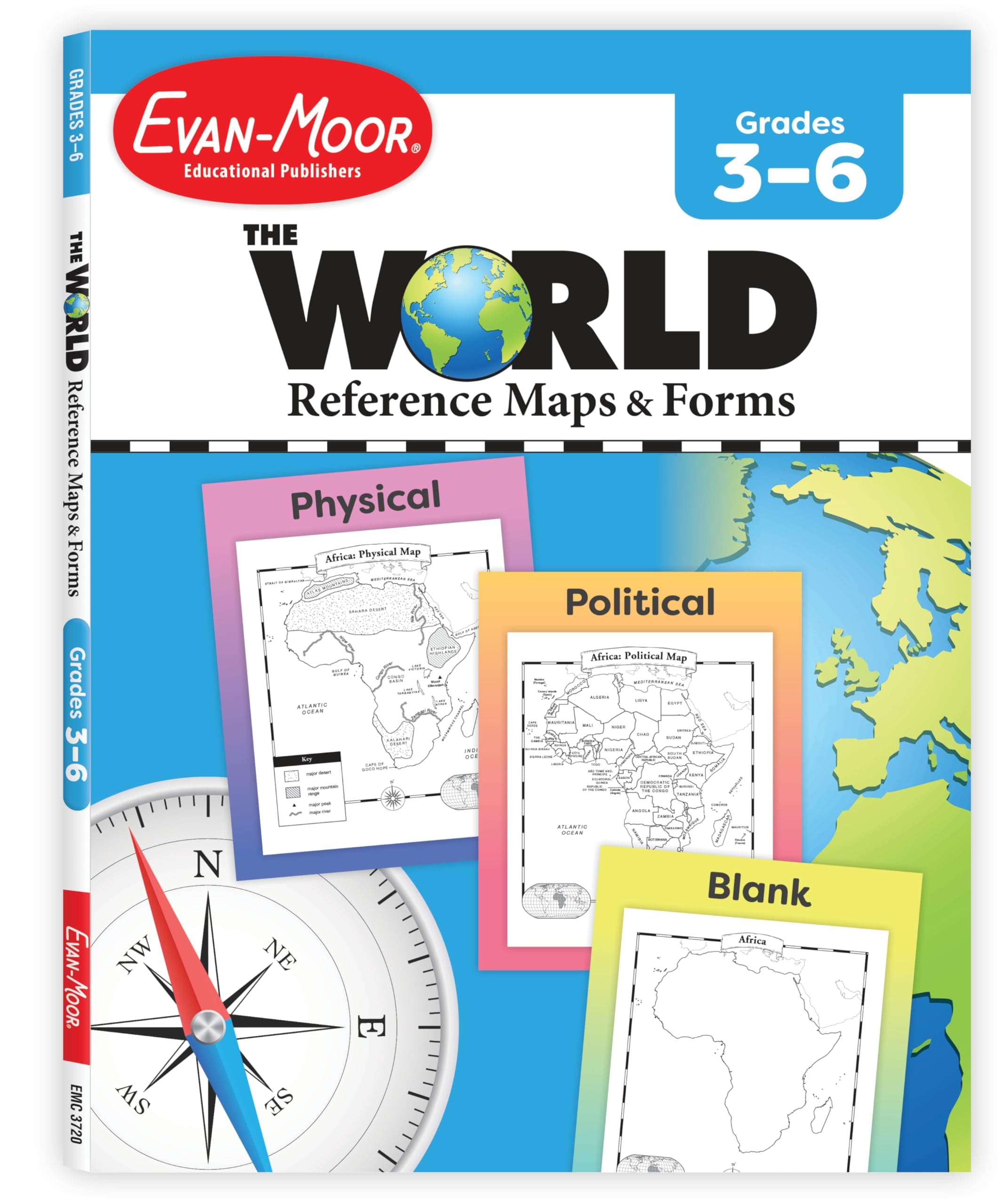 Evan-Moor The World Reference & Map Forms (World & Us Maps)