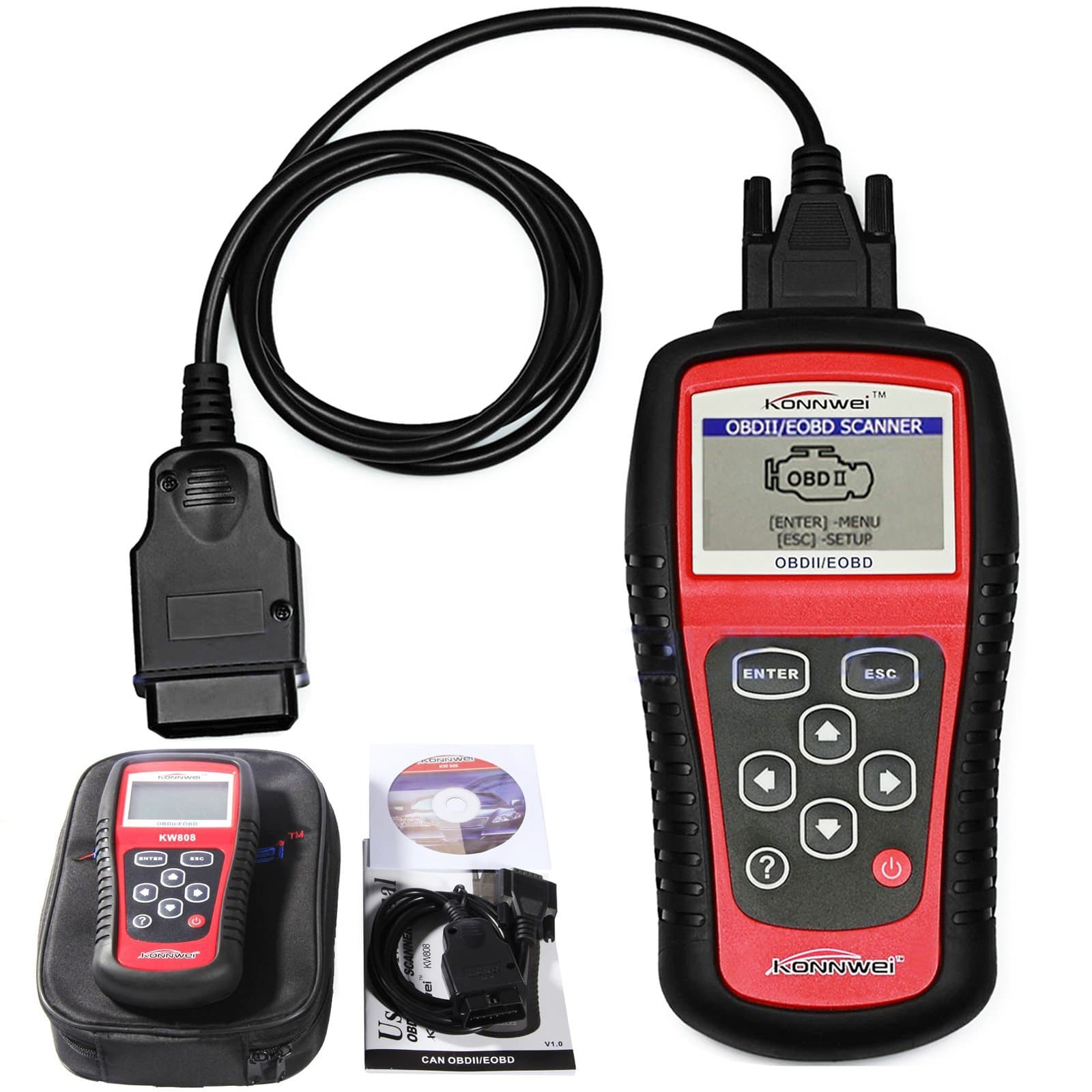 KW808 Car Diagnostic Fault Code Reader CAN BUS EOBD OBD2 Scanner Reset Tool UK