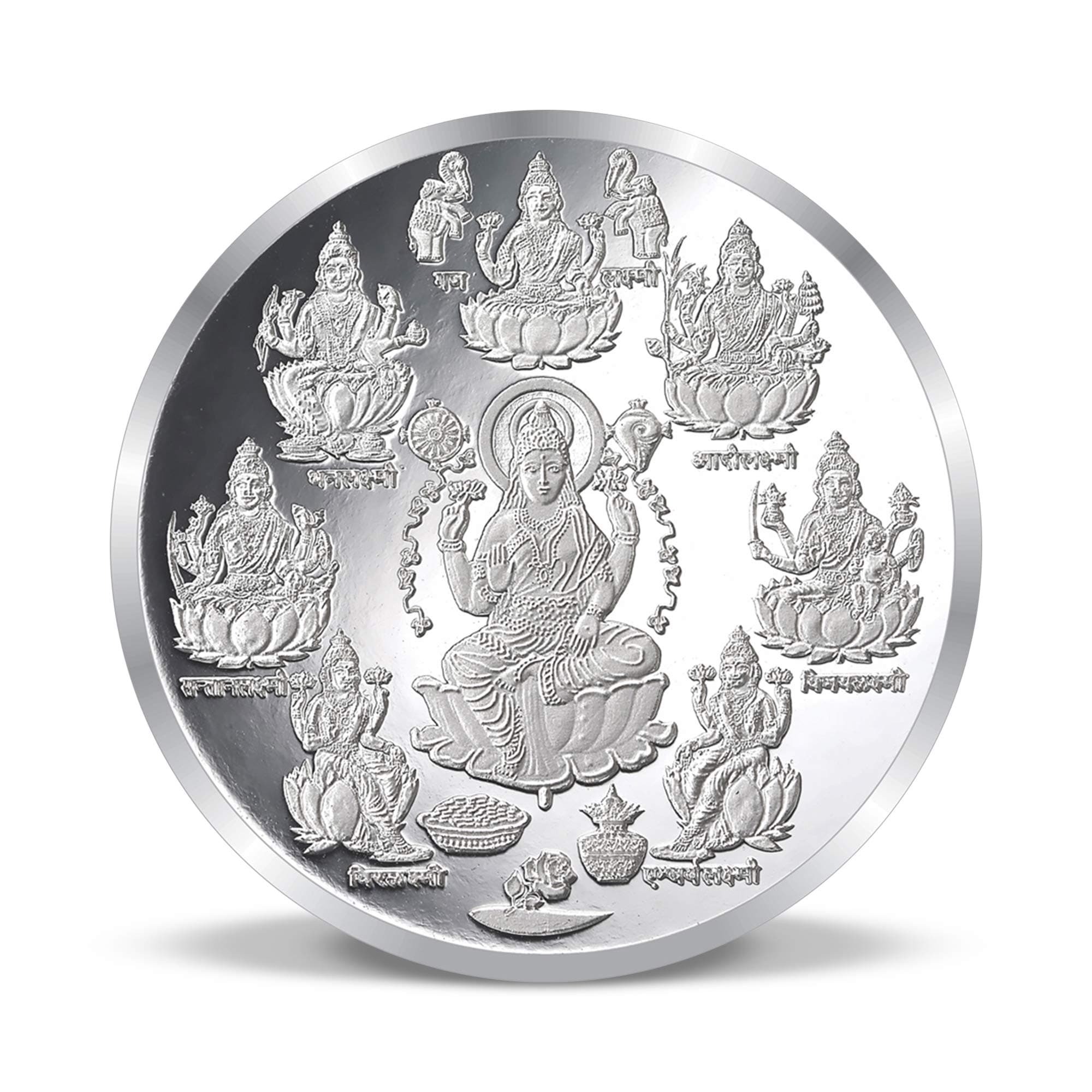 ACPL Precious Moments BIS Hallmarked Ashta Laxmi Silver Coin 999 Pure with Gift Box