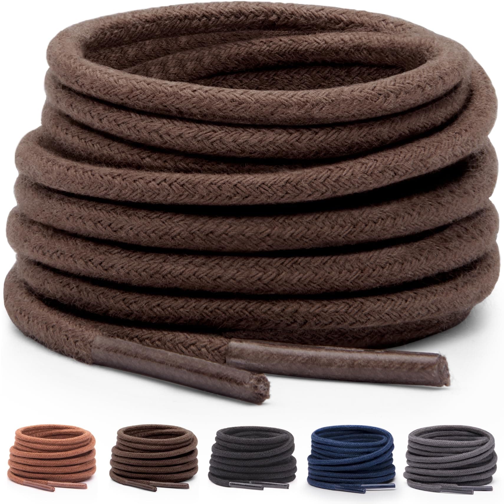 Shoe Laces for Dress Shoes - Round Oxford Shoelaces for Men - Multiple Lengths and Colors Available