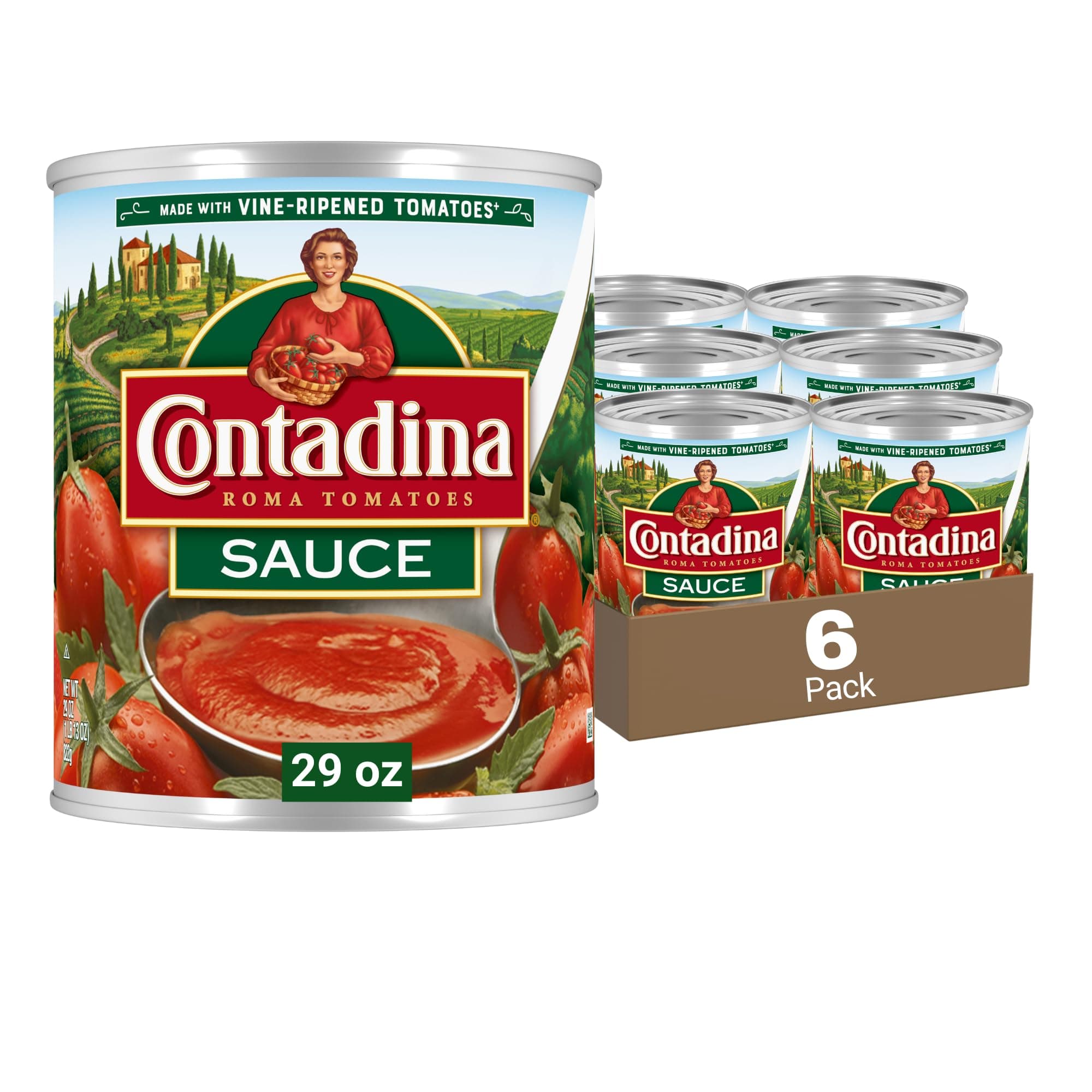 Tomato Sauce, 29 oz (Pack of 6 Cans)