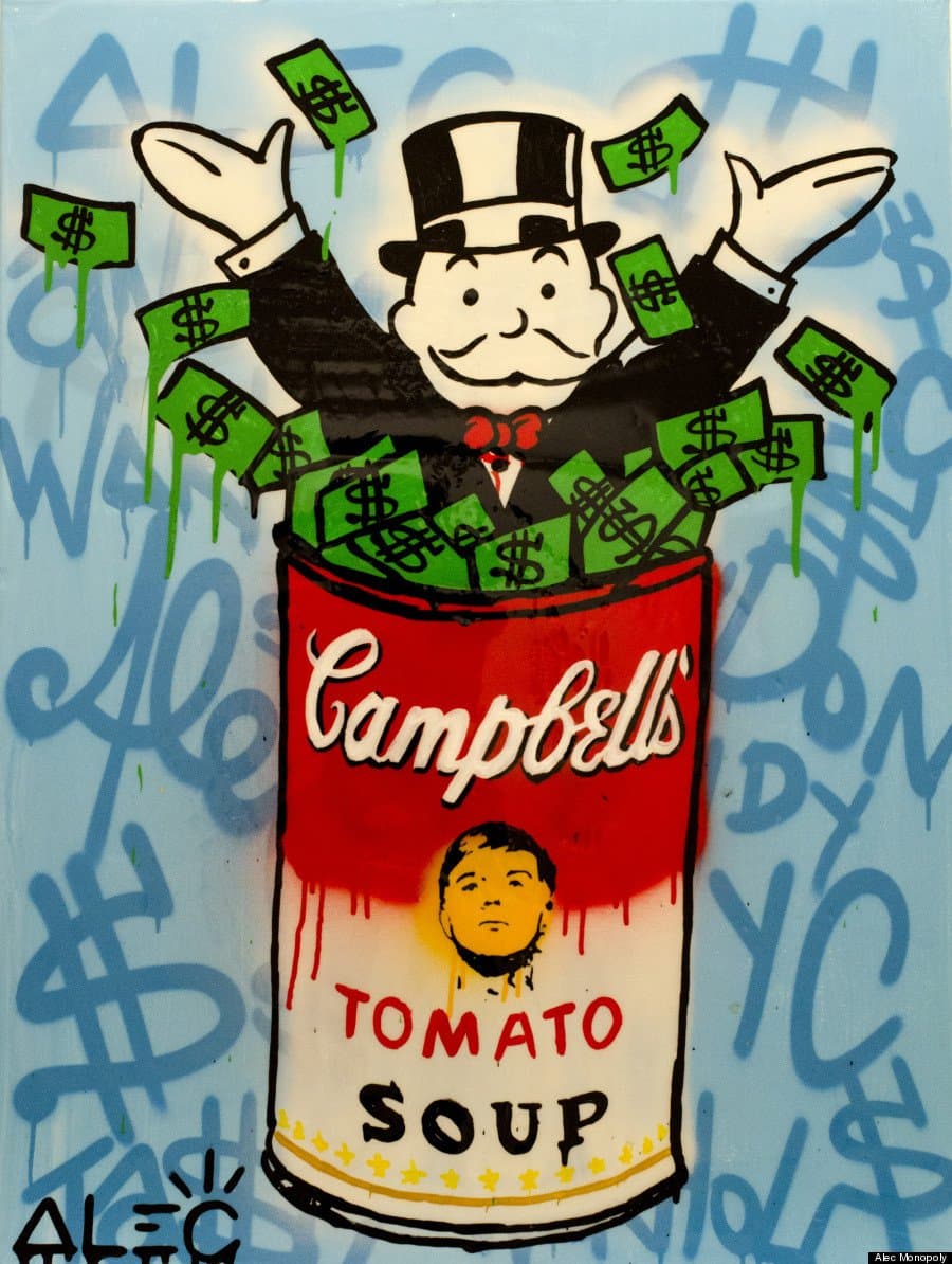 Decor 23.6"X31"Inch Extreme Capitalism Alec Monopoly With Andy Warhol Arts Movie Poster Custom Art Print