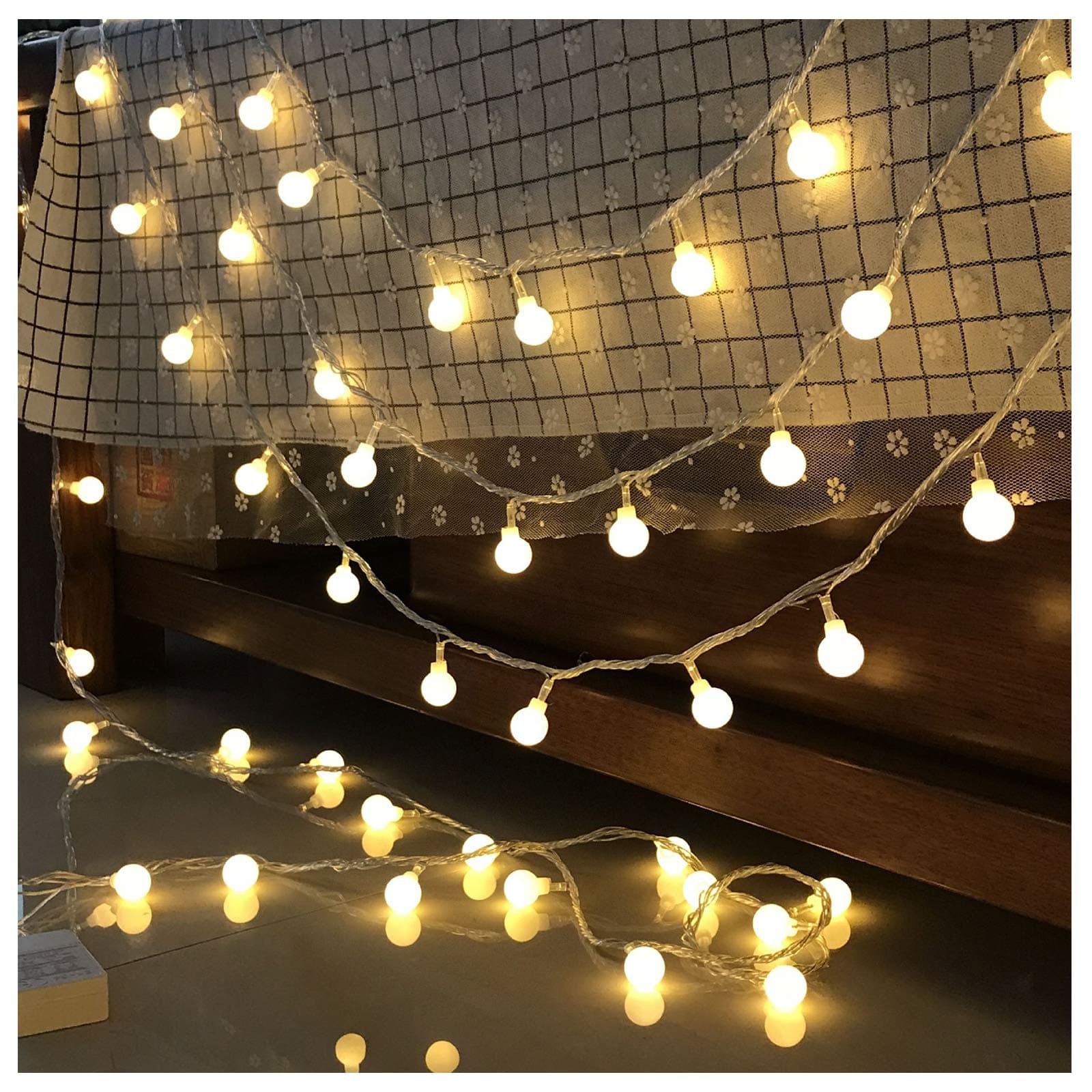 ALAIX Outdoor Ramadan String Lights Battery Operated Fairy Lights Sepak Takraw String Starry Lamp Decoration Lamp - Warm White