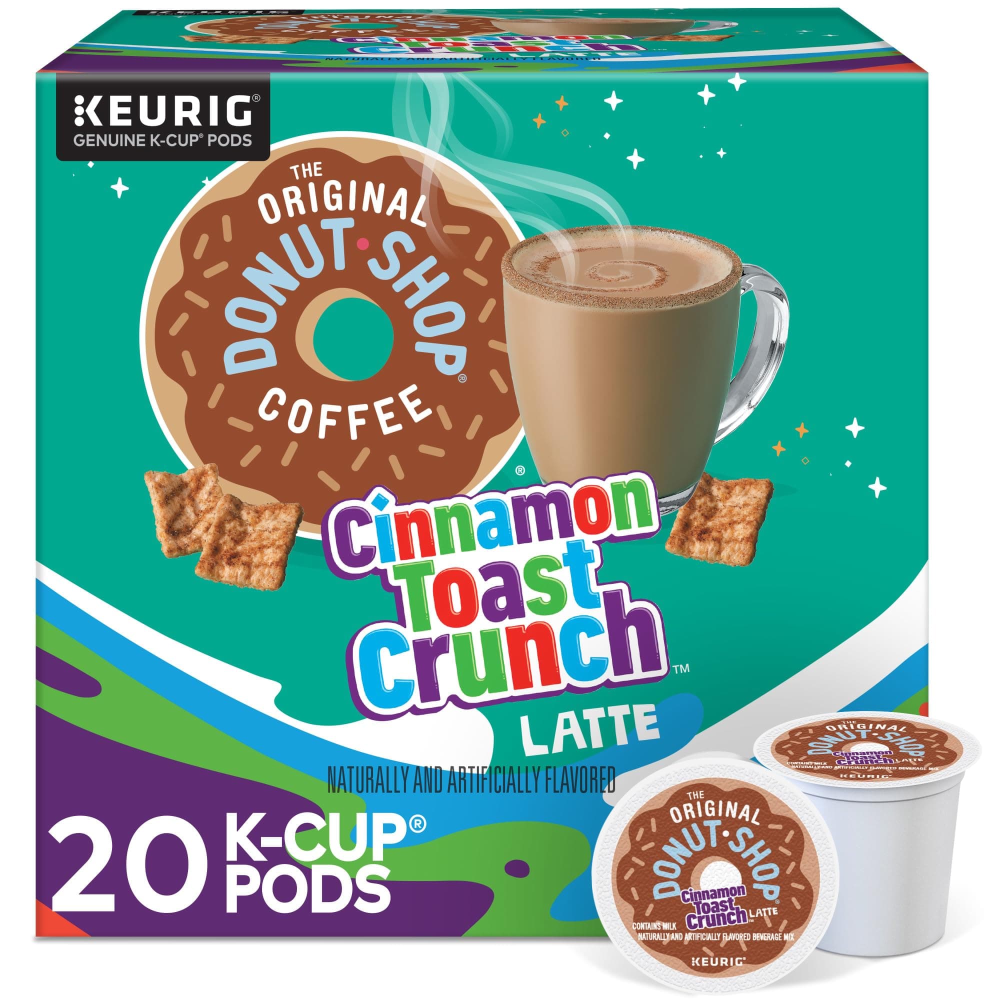 The Original Donut Shop Cinnamon Toast Crunch One-Step Latte, Keurig Single Serve K-Cup Pods, 20 Count