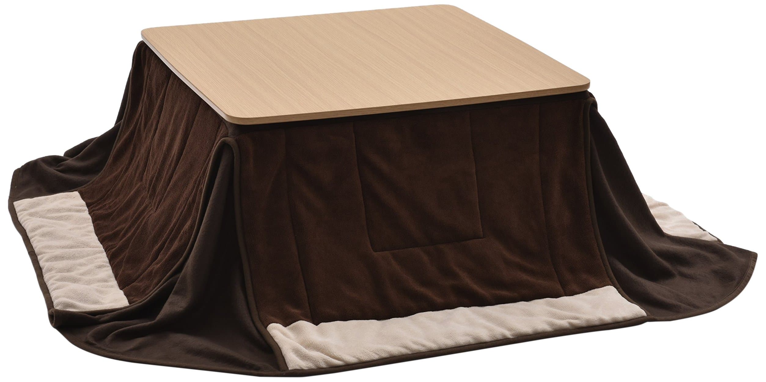 YAMAZEN personal kotatsu & futon set (75cm square) Natural Brown GNP-75FSET (NB)