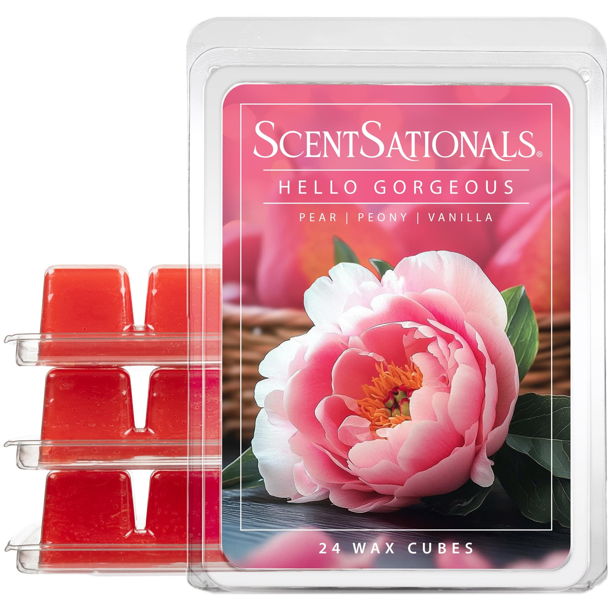 Wax Melts, Wax Cubes Strong Scent - Fine Fragrance Collection 2 Hello Gorgeous - Long Lasting Scented Wax Melts for Warmer, 10oz (24-Cubes)