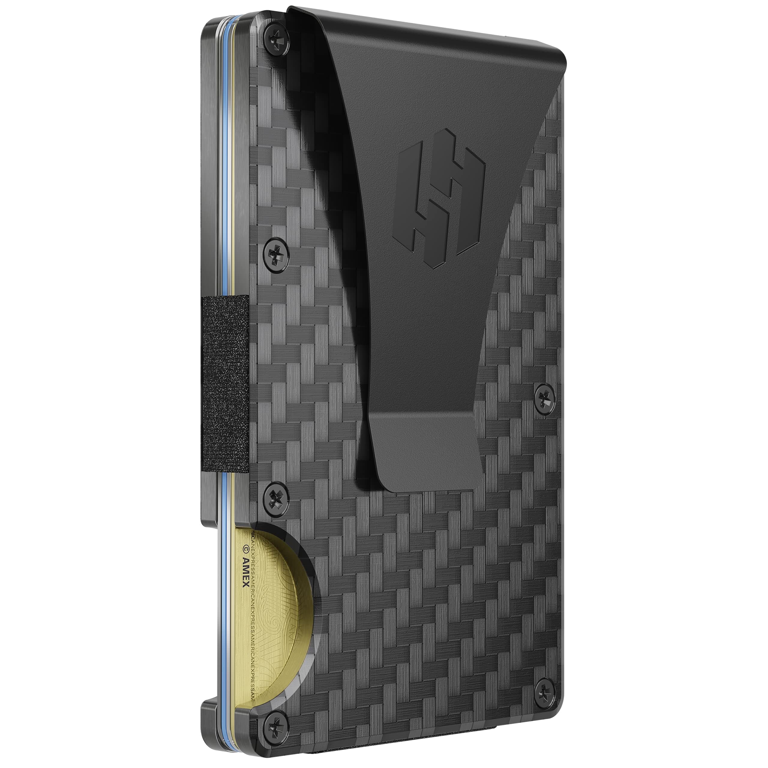 Wallet For Men - Reinvented Design Men's Wallet - Slim, Minimalistic & Seamless, Blocks RFID Scanners with a Money Clip (Carbon Fiber)