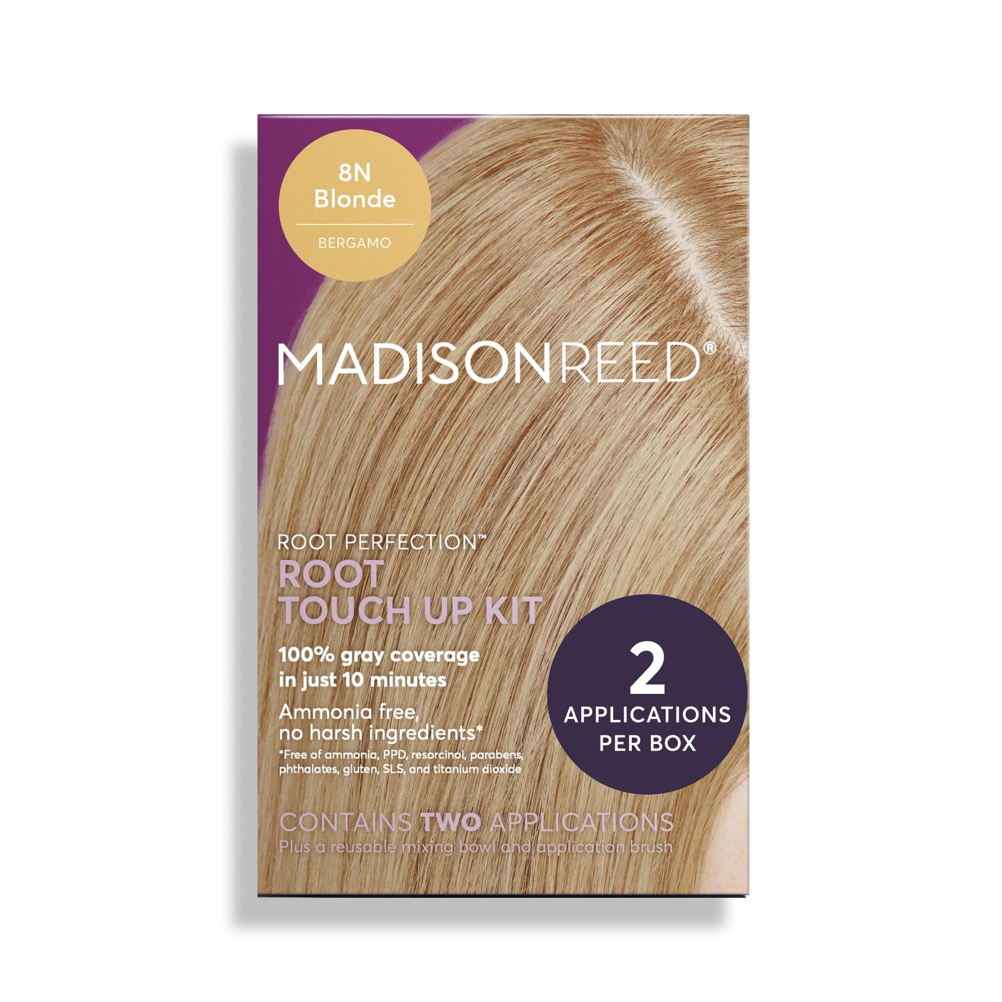 Madison Reed Root Perfection Root Touch Up Kit – 8N Bergamo Dark Blonde, 100% Gray Coverage in 10 Min, Ammonia-Free, 2 Applications