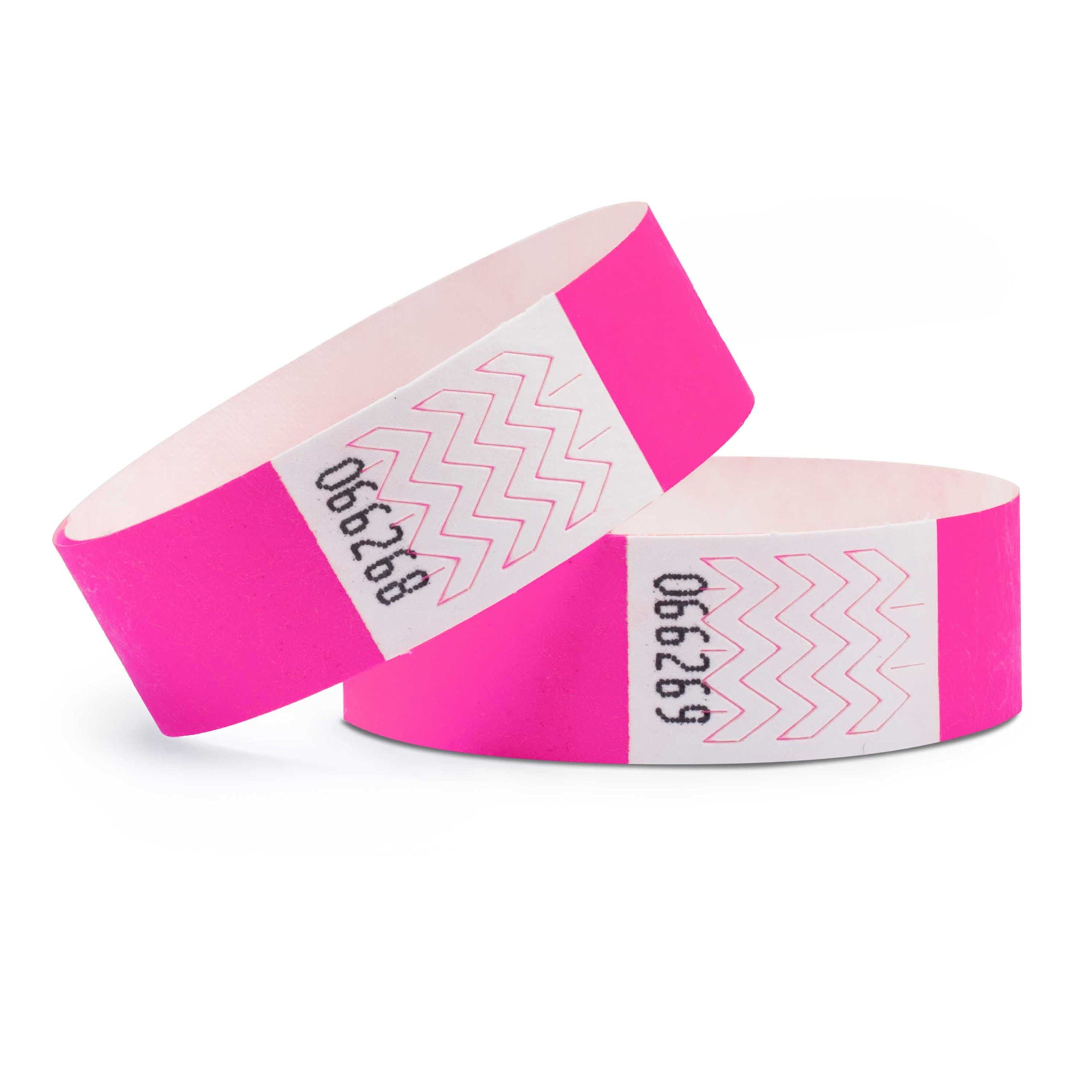 linie zwoPack of 1000 Wristbands Tyvek ® 19 mm, Neon Pink