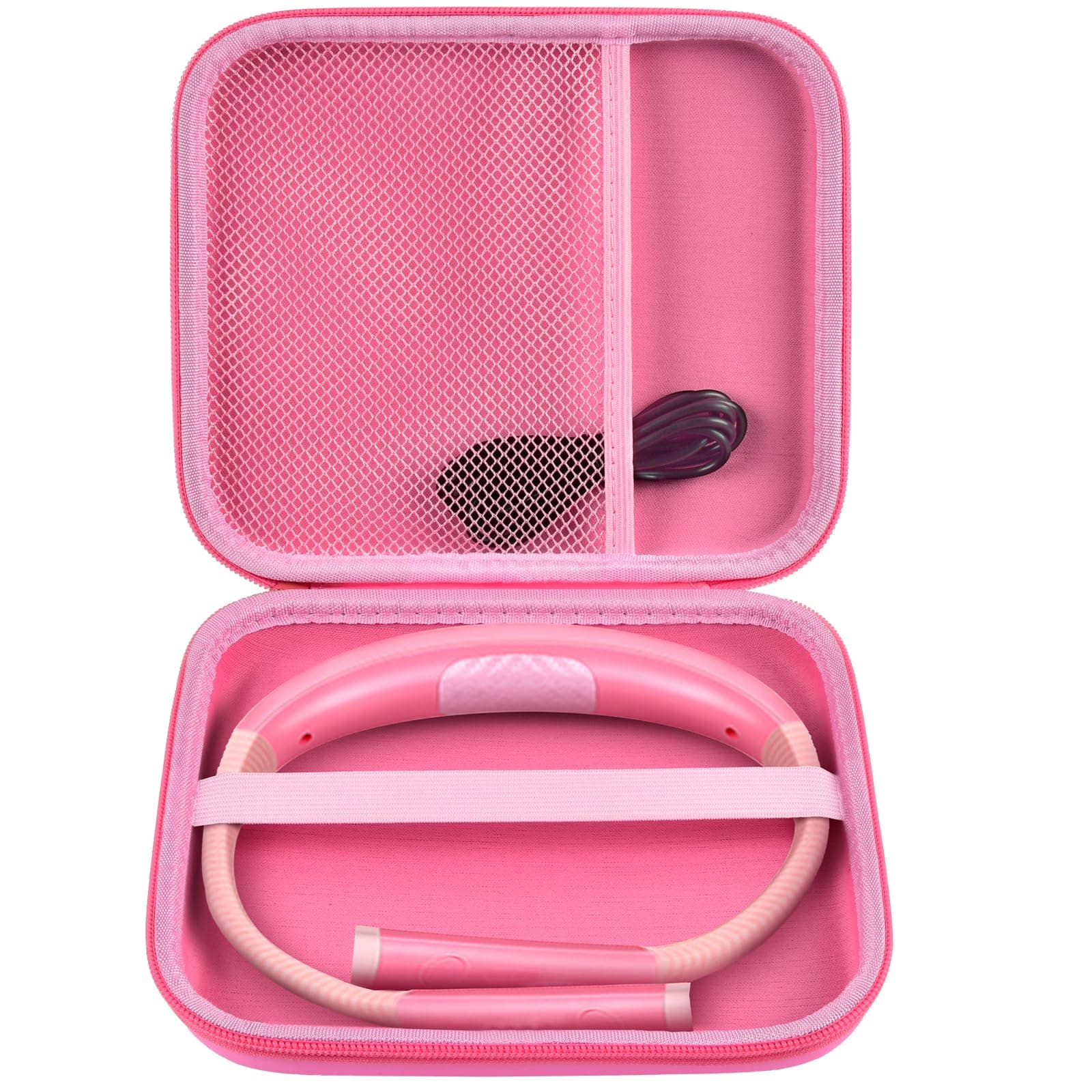 Case Compatible with Glocusent/ for Vekkia/ for LITOM/ for LEDGLE/ for TAKKUI/ for TSINGREE LED Neck Reading Light Book Light for Reading in Bed. Storage Carrying Holder for USB Cable (Box Only) -Pink
