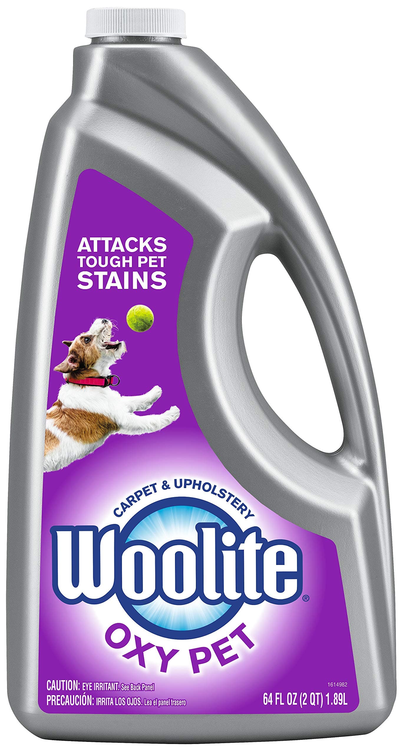 Woolite OXY PET Carpet & Upholstery Cleaning Solution, for use in leading upright carpet cleaners, 60oz, Removes tough pet messes