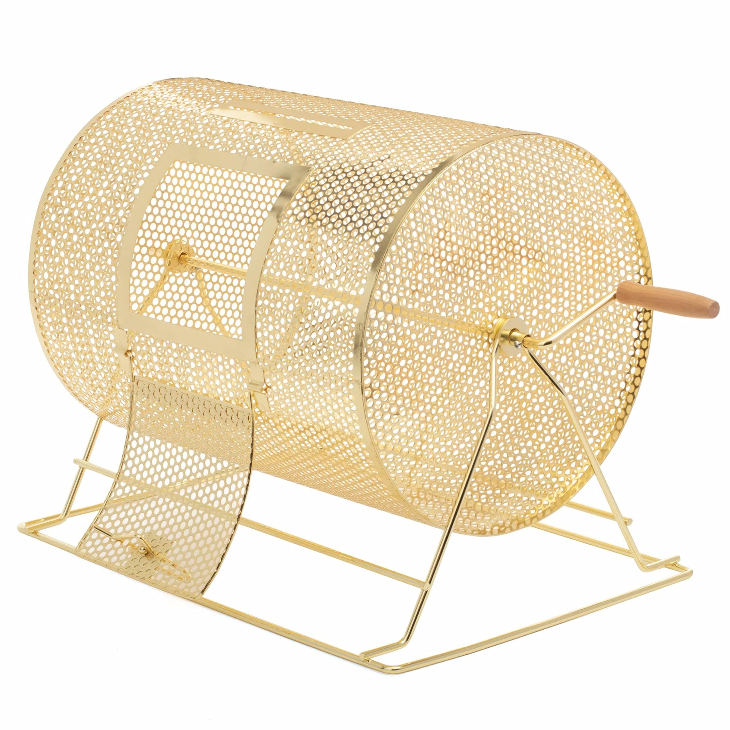 Gaming Supplies Large Brass Raffle Drum - Holds10,000 Tickets