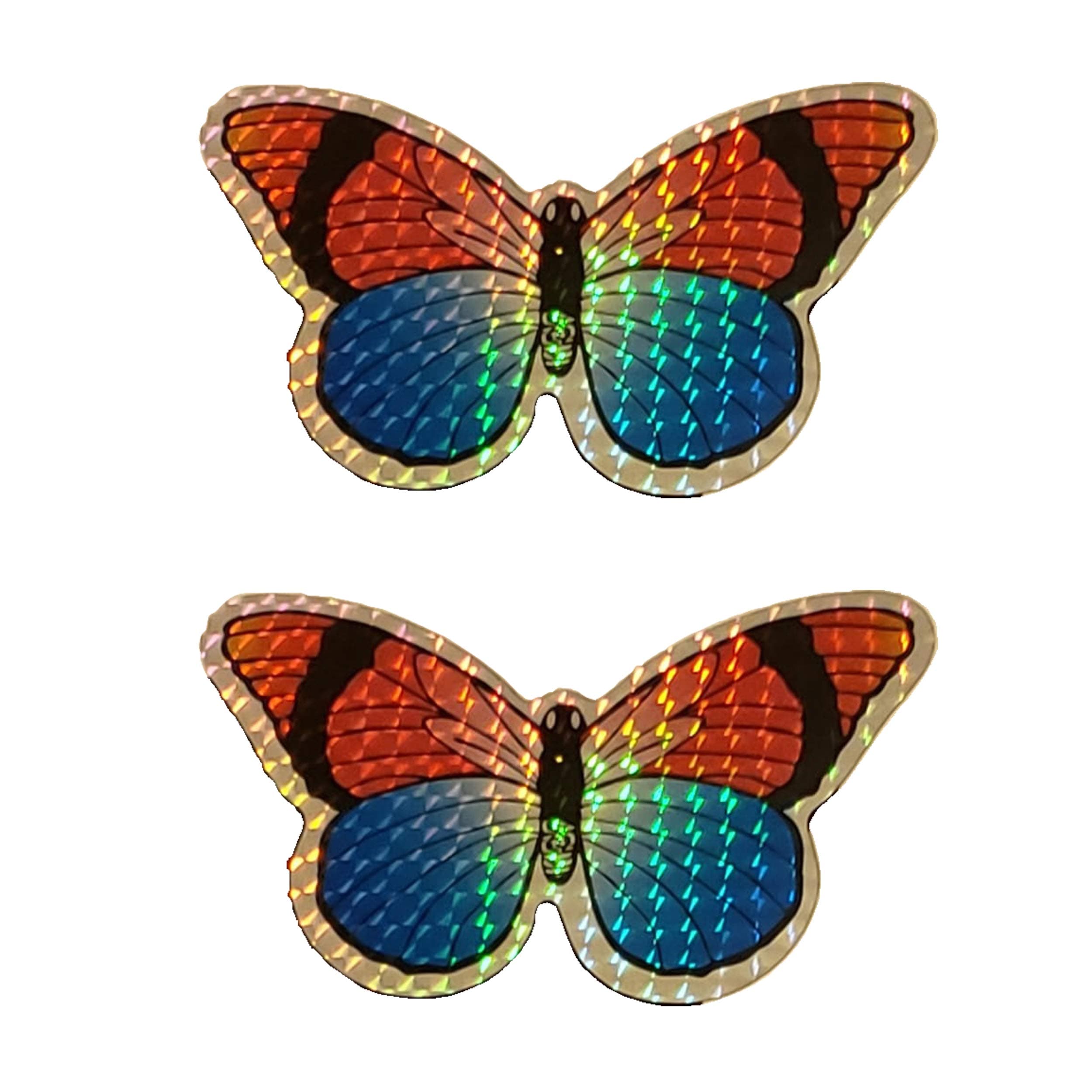 Sonoran Souvenirs Decorative Magnetic Screen Door Magnet, Butterfly Die-Cut Design, Red & Blue, 6" W x 3.5" H, Perfect for Door Curtain, Sliding Screen Door & Magnetic Screen Door for Sliding Door