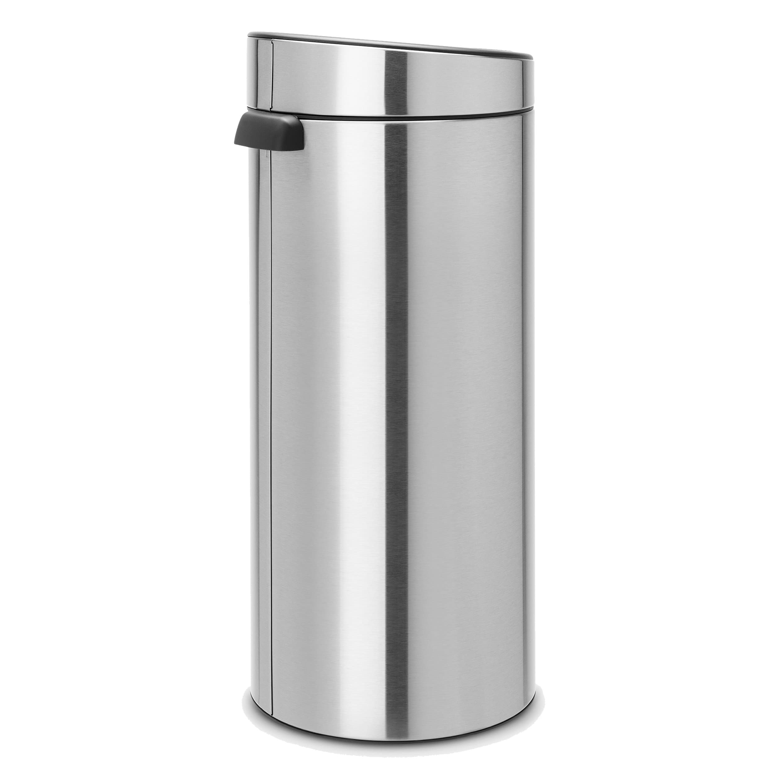 30L Kitchen Touch Bin New (Matt Steel Fingerprint Proof) Removable Lid, Soft-Touch Open, Easy Clean Rubbish Waste Bin + Bin Bags