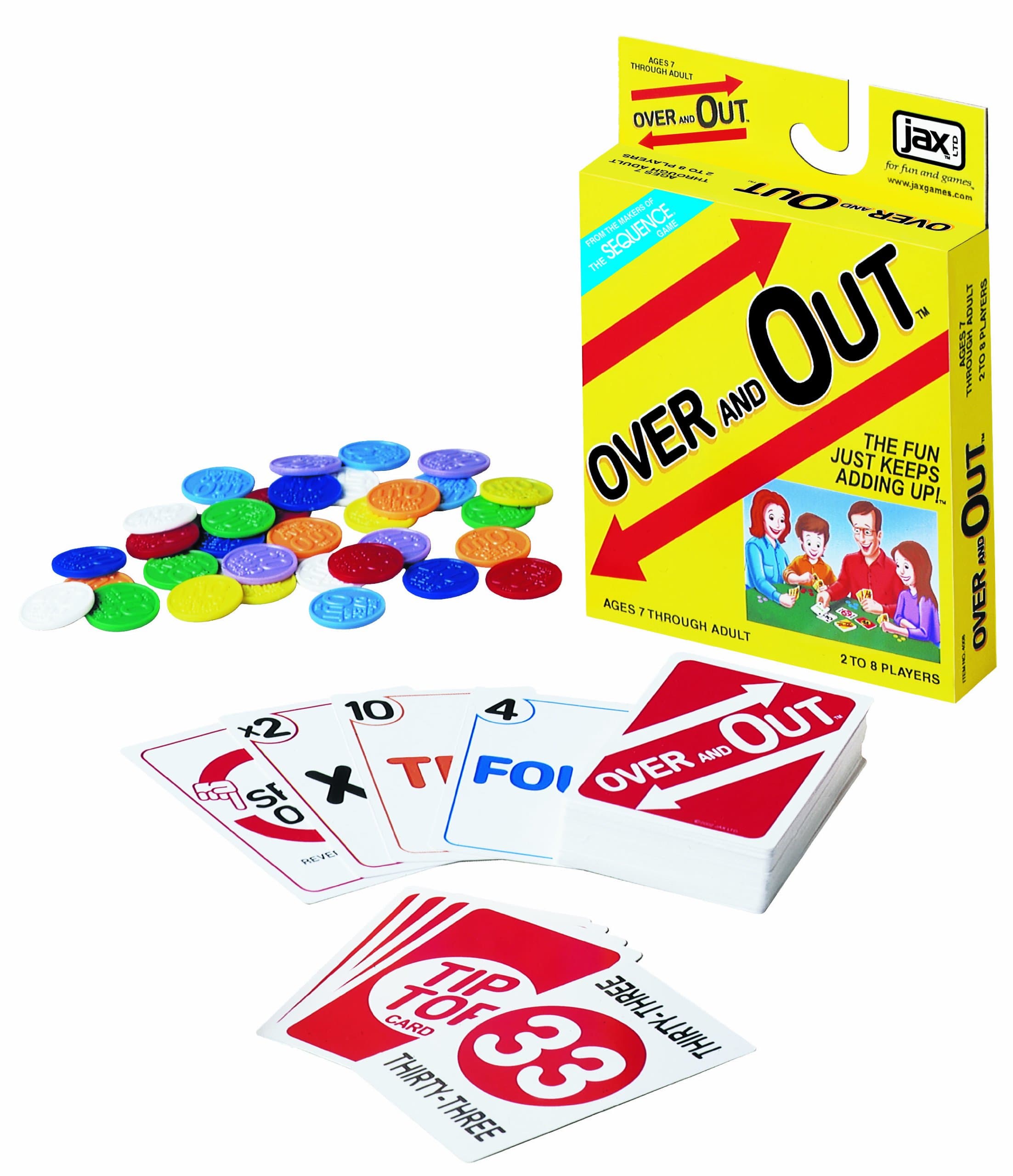 Over and Out: A Fast-Paced, Portable, and Educational Numbers Game for Ages 7+ (2-8 Players)
