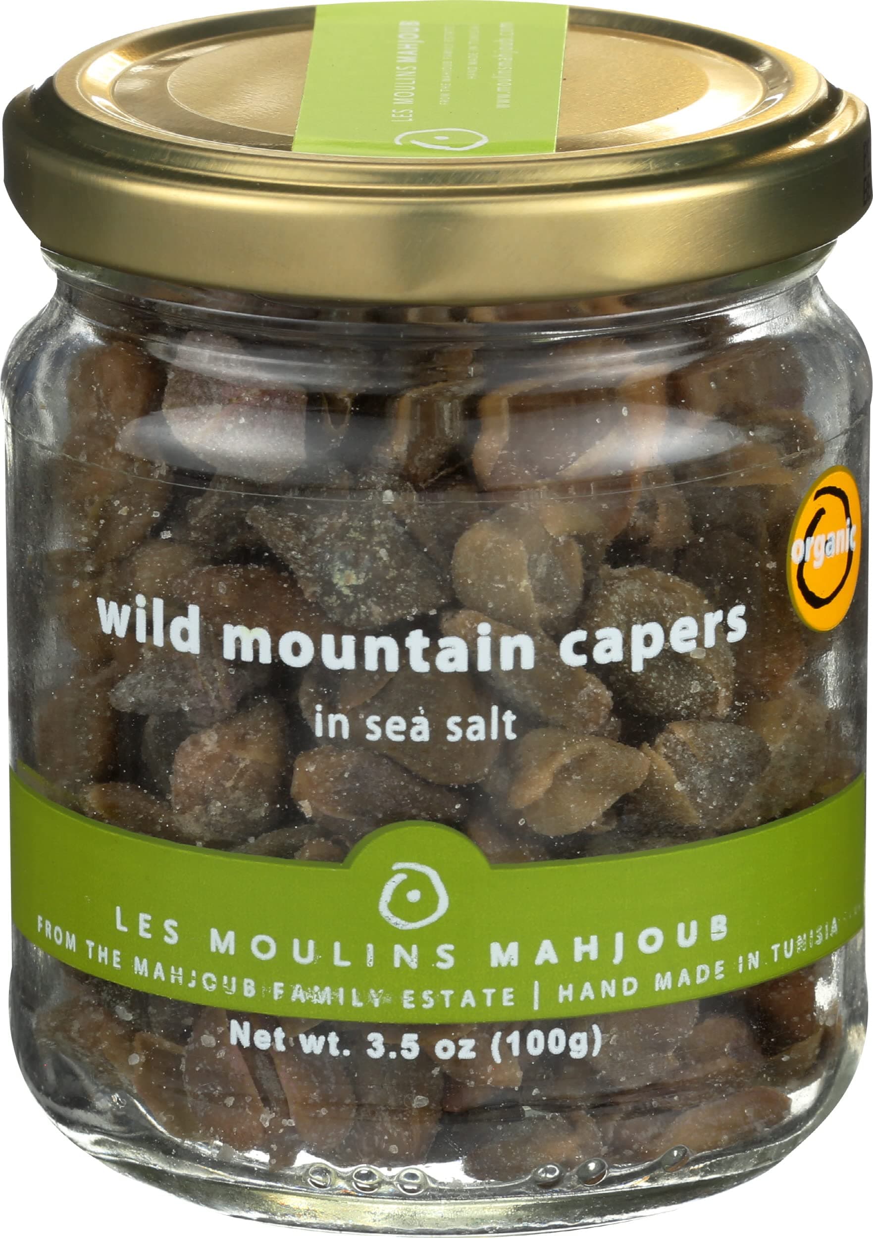 LES MOULINS MAHJOUB Organic Capers, 3.5 OZUSDA Organic