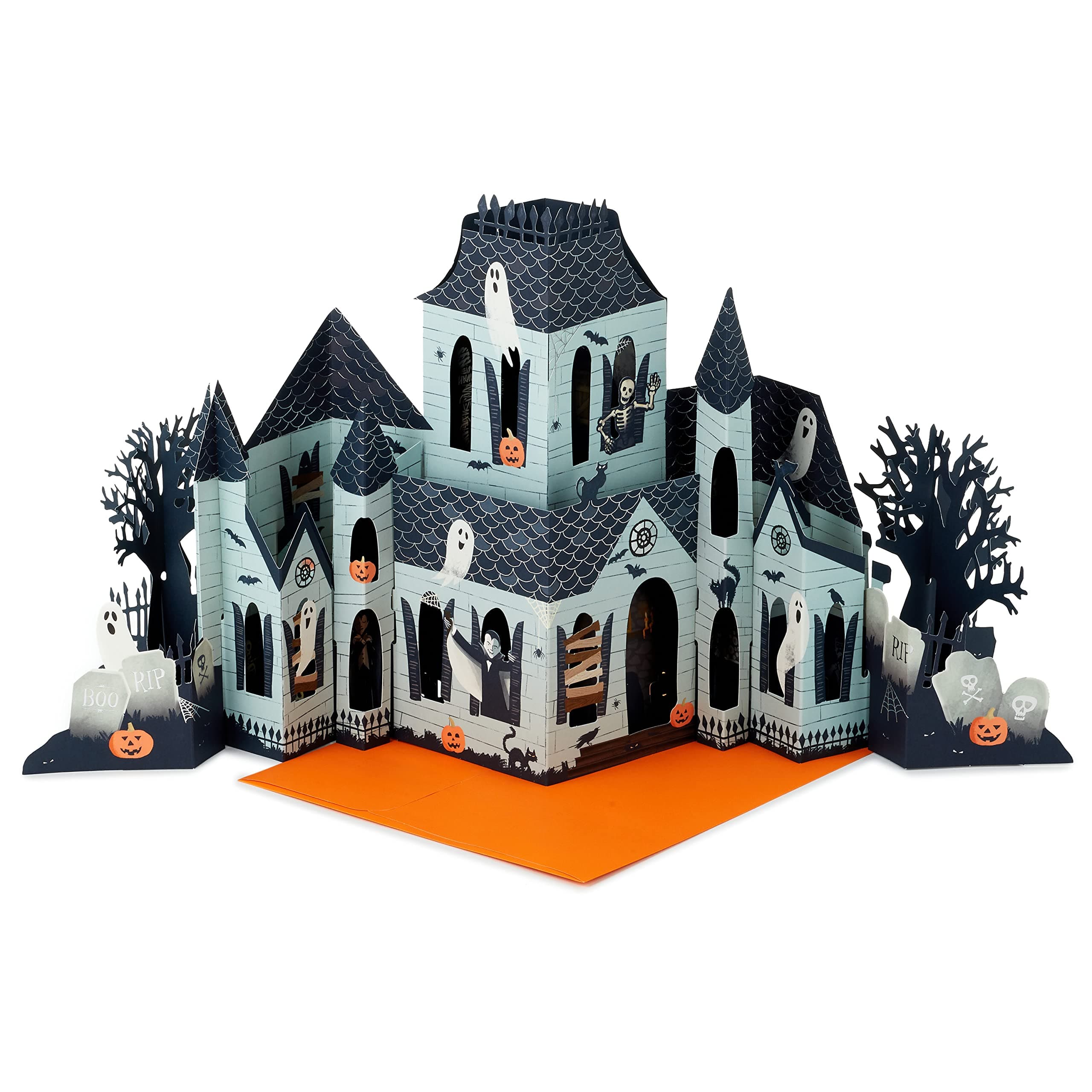 Paper Wonder Displayable Jumbo Halloween Card or Centerpiece (Accordion Fold Haunted House)