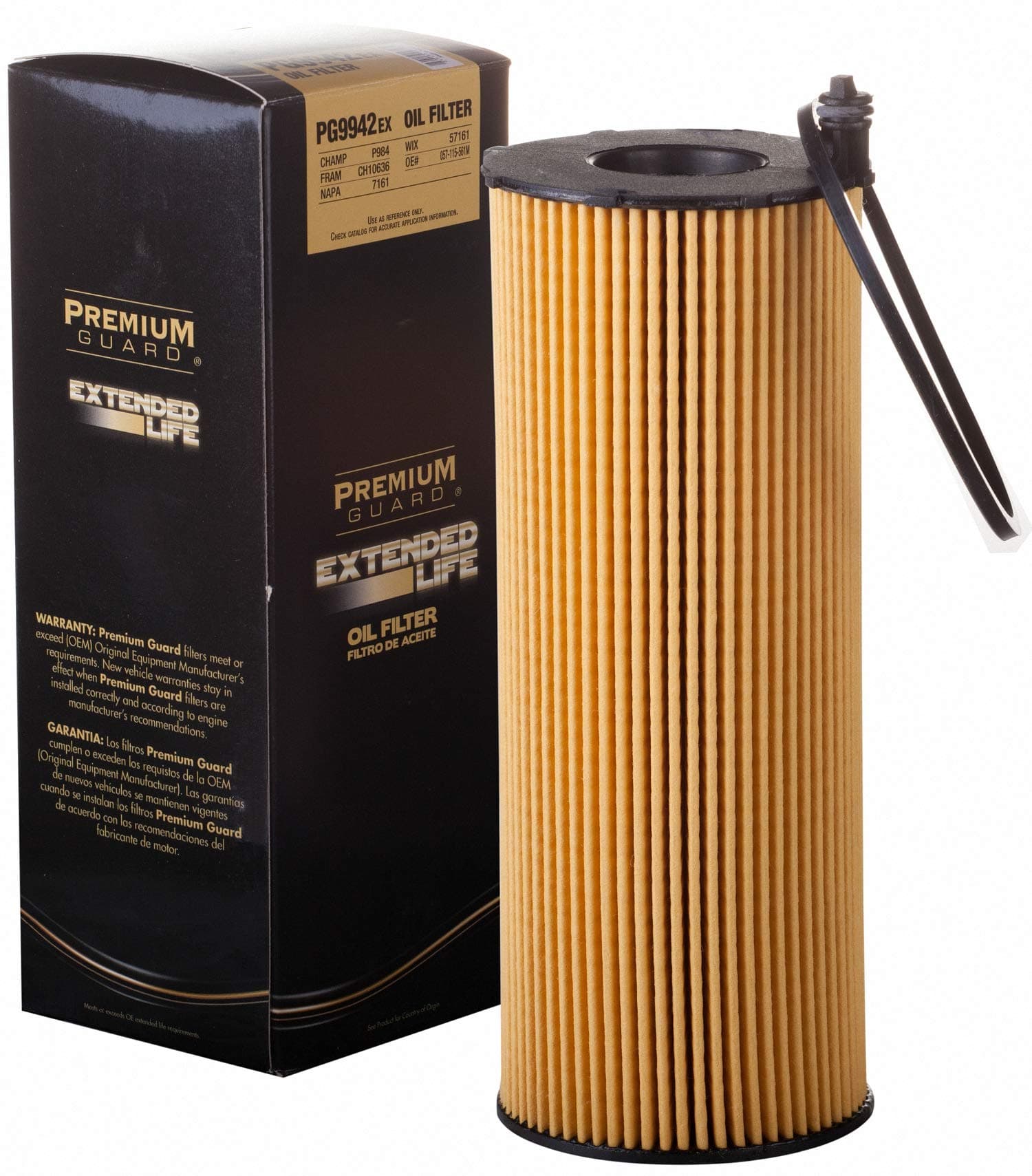 Extended Life Oil Filter up to 10k Miles PG9942EX | Fits 2009-2012 Volkswagen Touareg, 2008-2012 Audi Q7, 2010-2012 Q5, 2016-2019 Porsche Cayenne