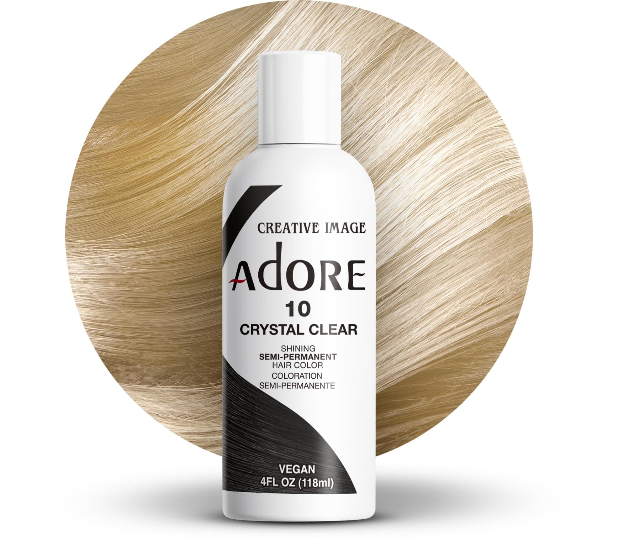 Adore Semi-Permanent Haircolor, 010 Crystal Clear, 4 Fl Oz (AD-10)