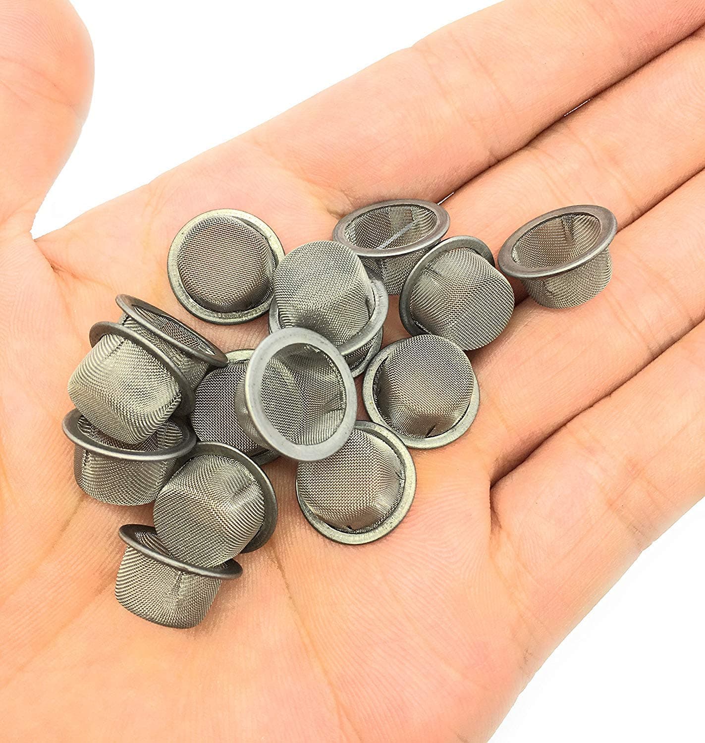 Crystal Pipe Screens,15pcs 1/2 inch Diameter Crystal Tobacco Pipes Stainless Steel Mental Filter for Crystal Smoking Pipe