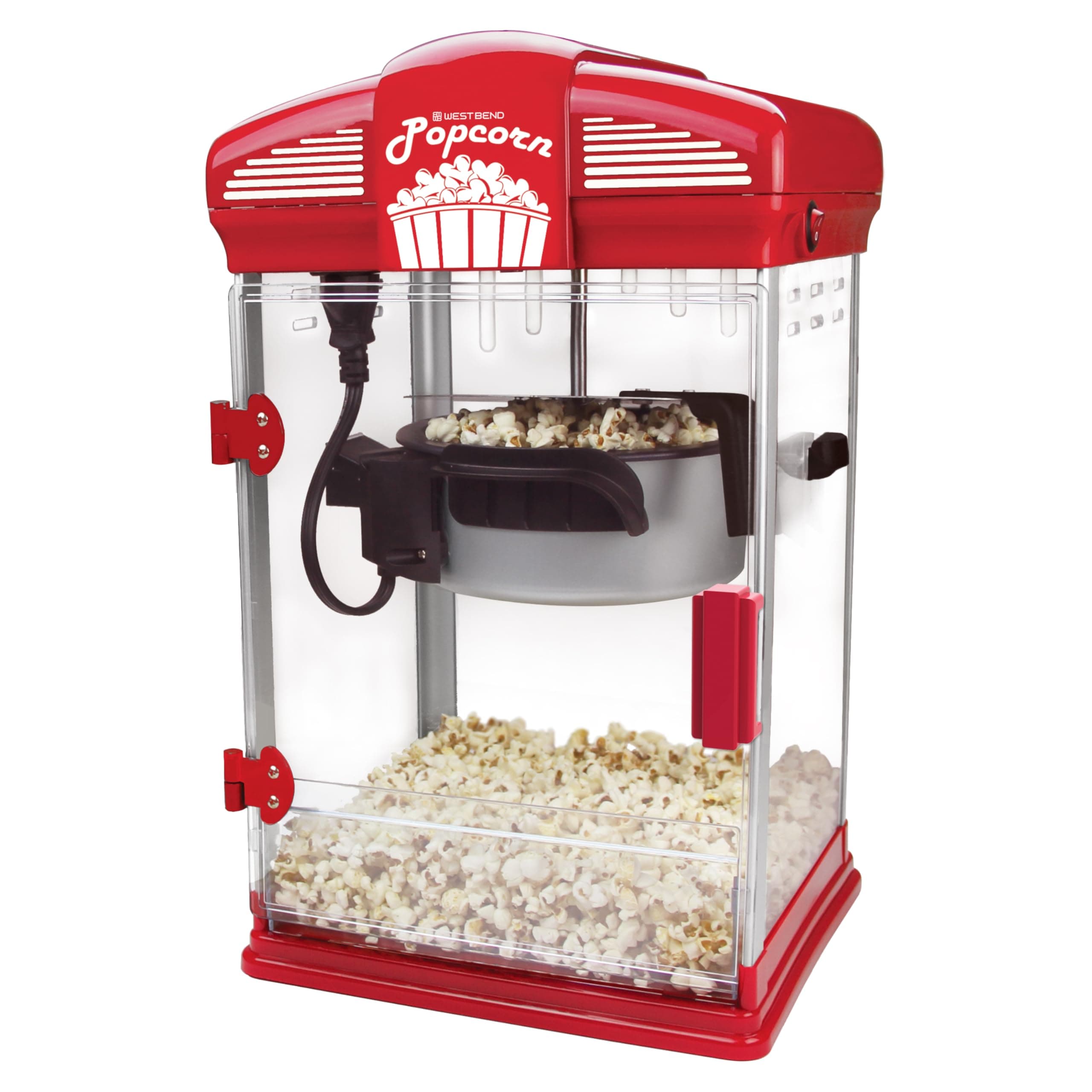 West Bend 82515 Theatre Popcorn Machine, Red by West Bend