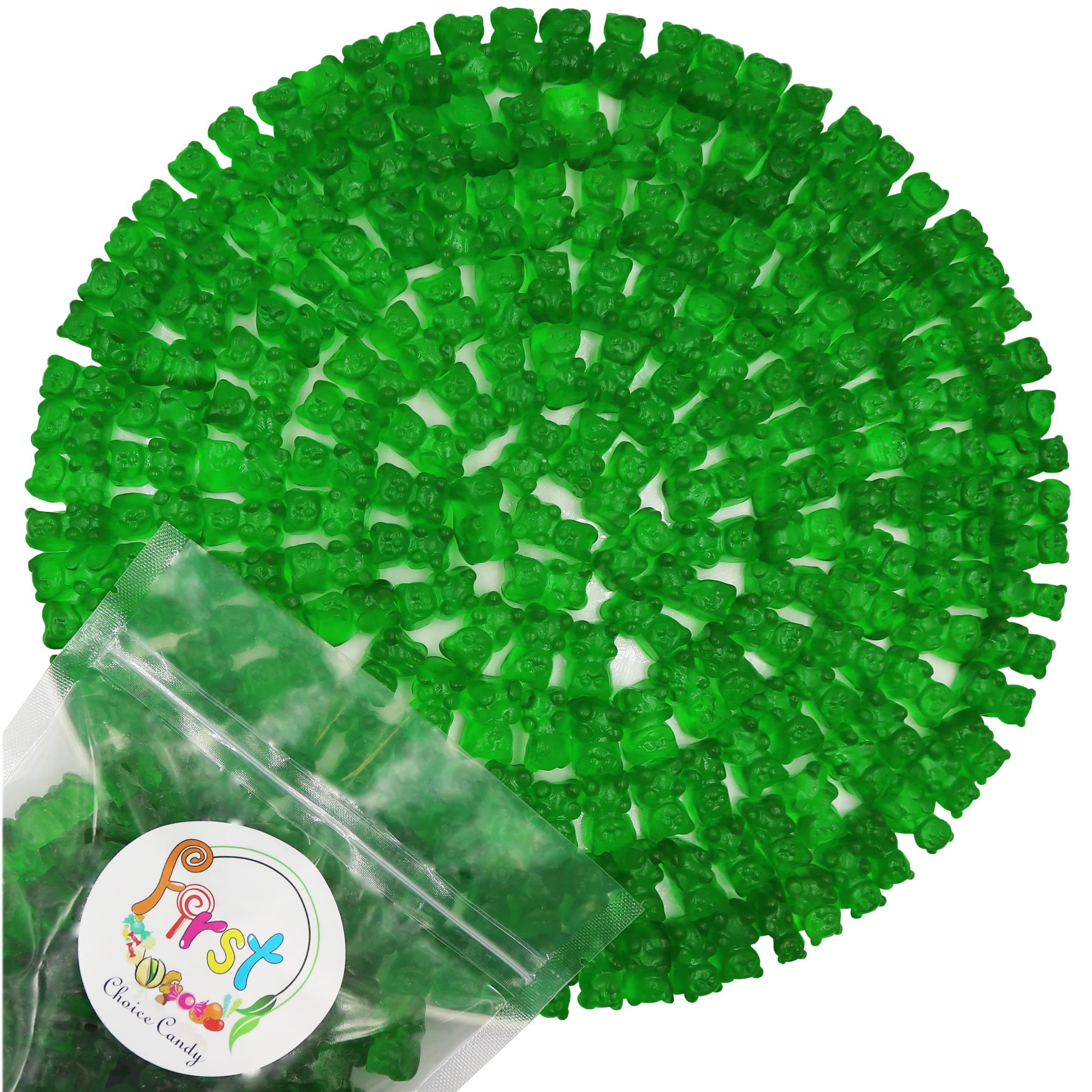 FirstChoiceCandy Gummy Bears (Green Apple, 1 Pound (Pack of 1))
