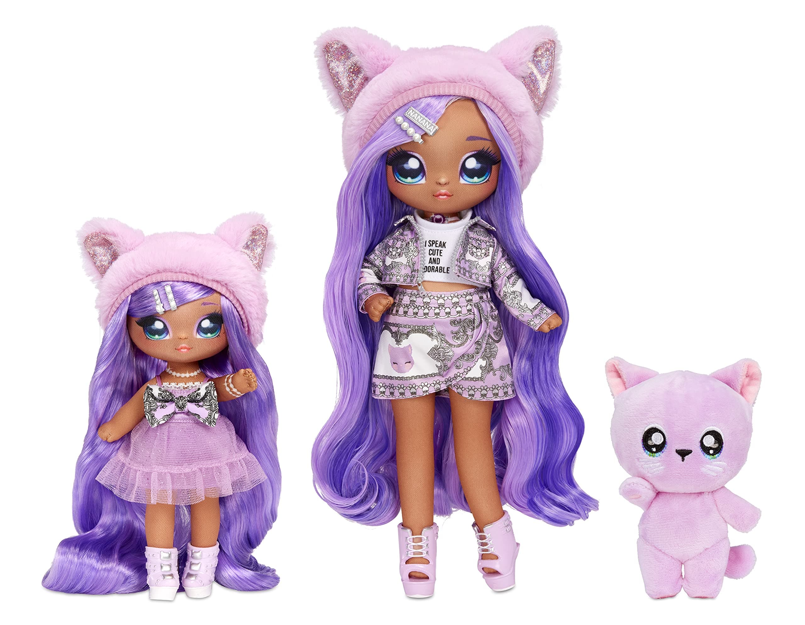 Na Na Na Surprise Family Fashion Dolls Multipack - 2 Dolls, Pet Kitty, Accessories