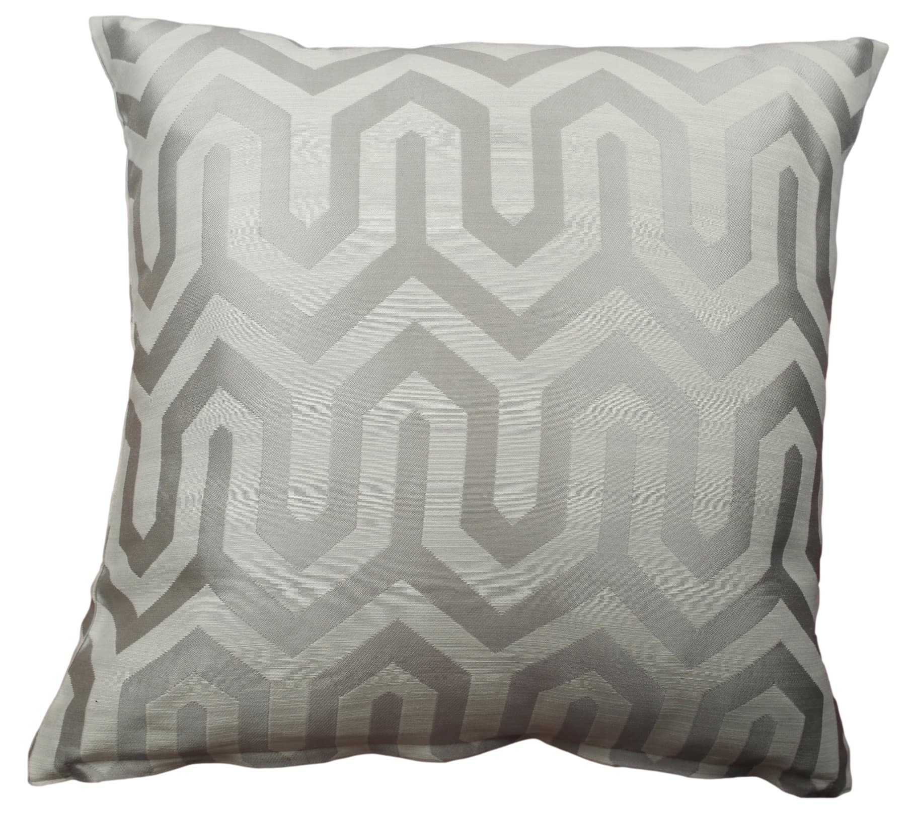 Maze Moroccan, Silver Grey-18x18 Pillow Cover, 18x18 Inches Pillow Cover Silver Grey Decorative Cotton Pillow Cover/ Accent Pillow Cover/ Throw Pillow Cover
