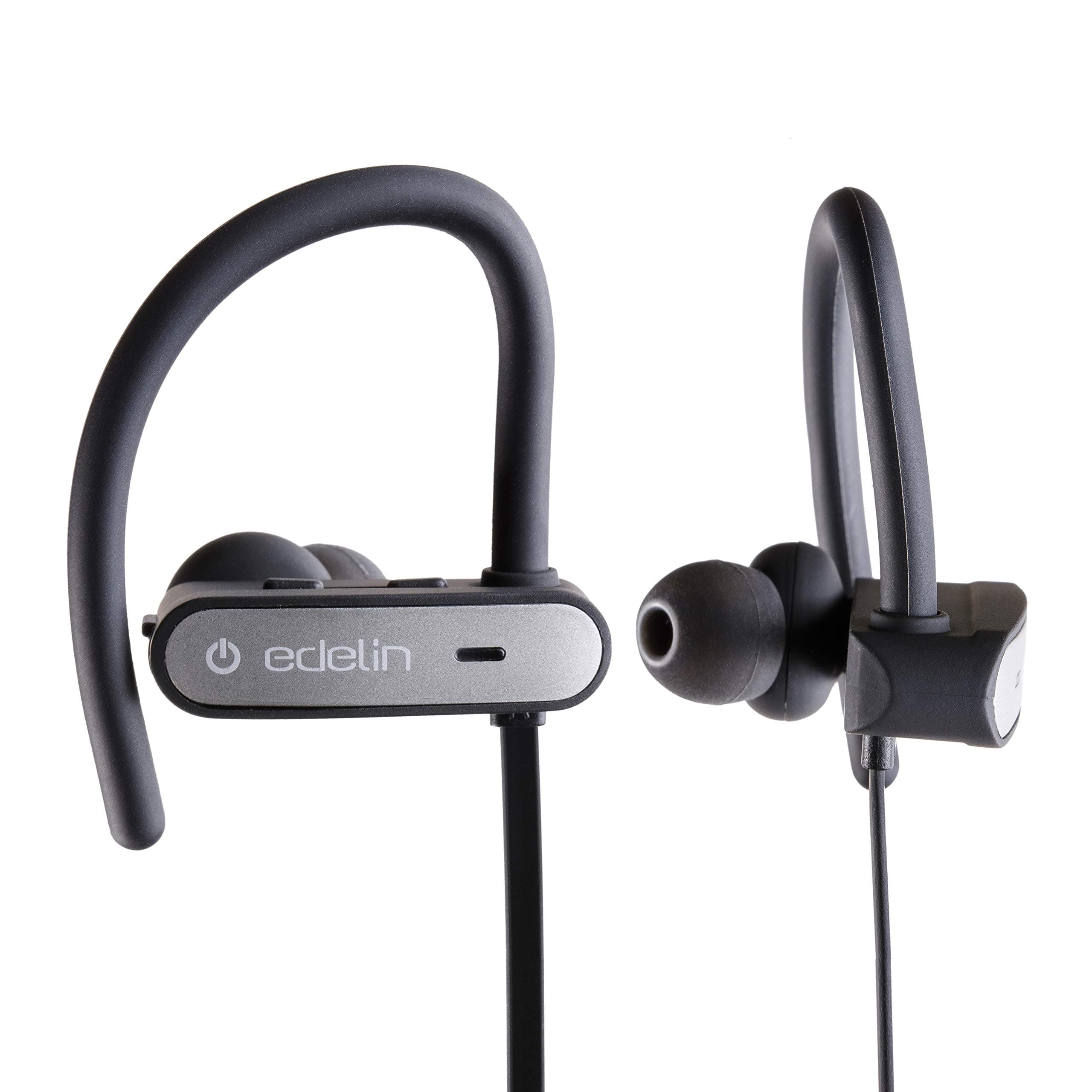 Edelin Wireless Headphones - Bluetooth Earbuds with Mic HD Stereo Noise Cancelling Waterproof IPX7 for Sport Running Gym - Earphones Compatible iPhone 11 Samsung Galaxy S10 Android iOS - Headset