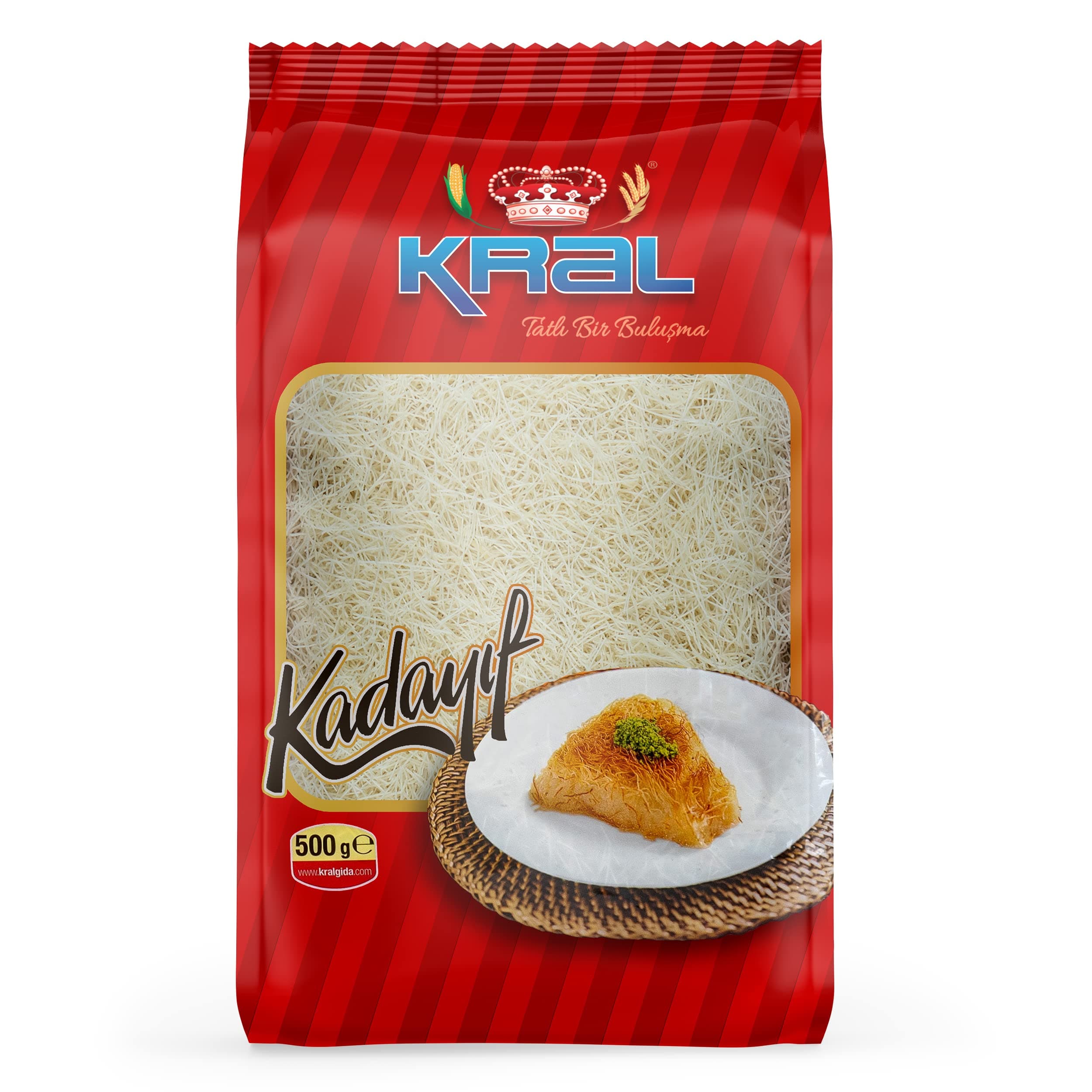 Kataifi Shredded Filo Dough, Kadayif Pie Dried Kataifi, One Of The Most Popular Syrup-Sweetened Turkish Desserts, Kunafa Pasta, Kanafeh Loose Pasta 1.1 Lb (500