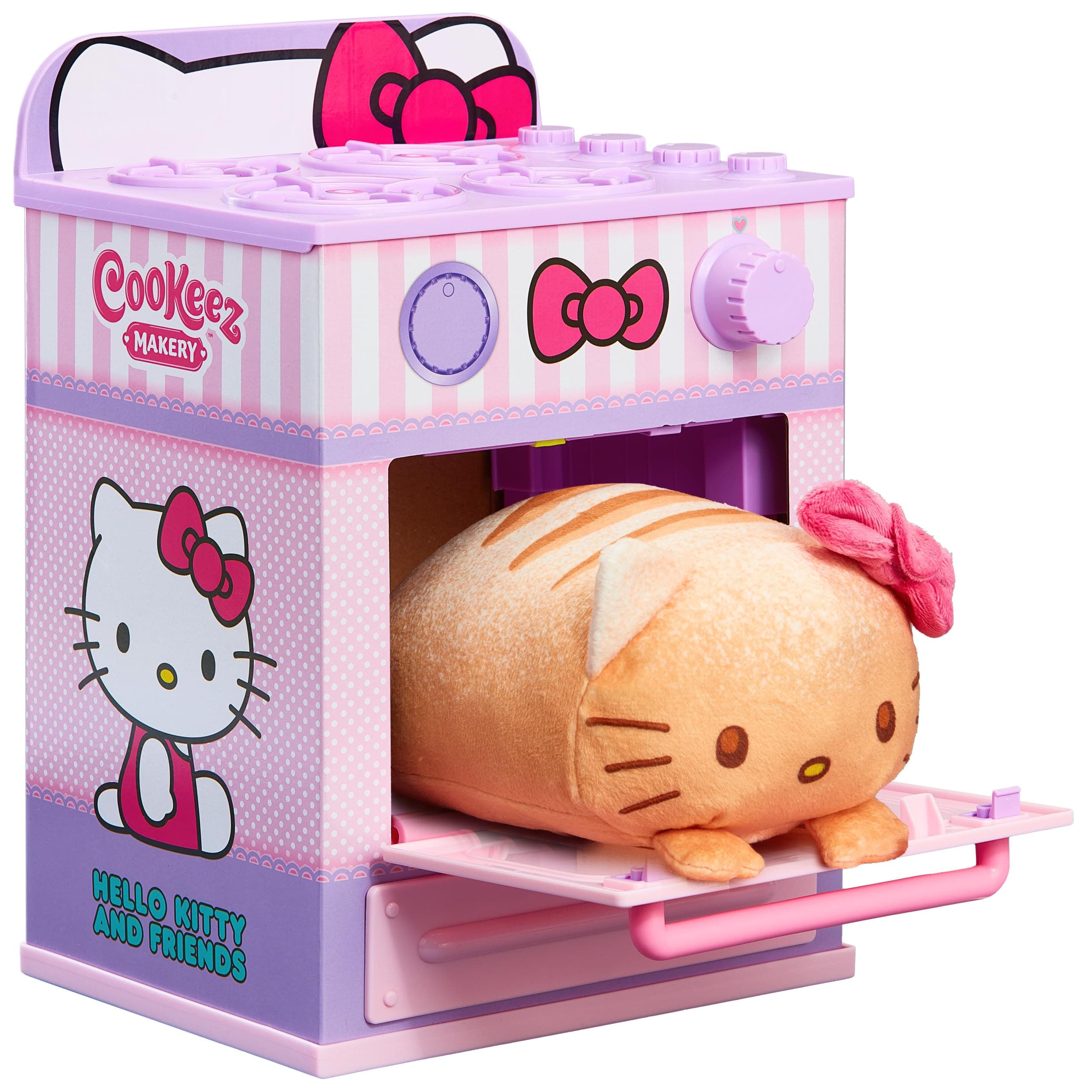 Hello Kitty and Friends Oven. Mix & Make a Plush Best Friend! Place Your Dough in The Oven and Be Amazed When A Warm, Scented, Interactive, Plush Friend Comes Out!