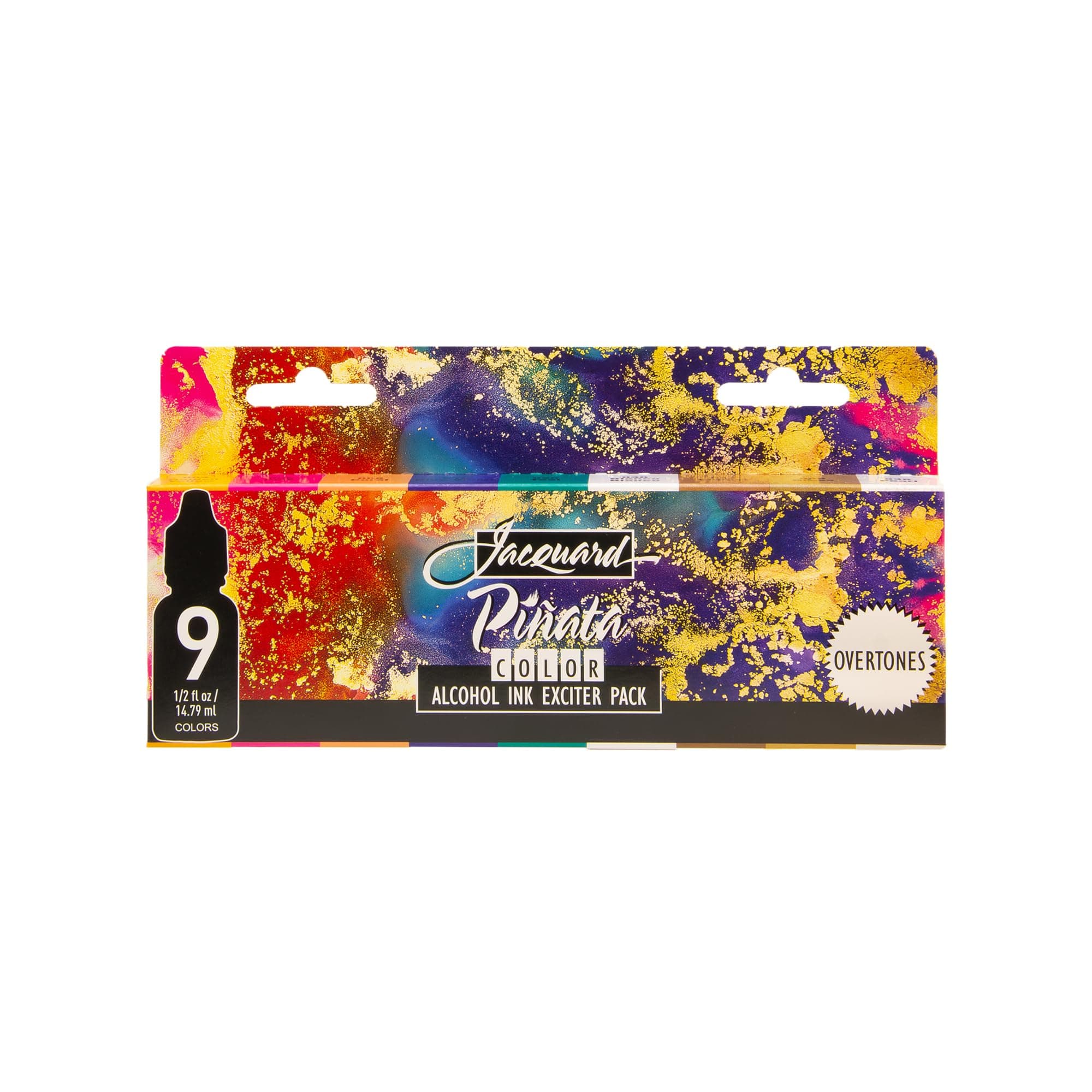 Piñata Color Overtones Alcohol Ink for Epoxy Resin Dye, Vibrant Art Pigment and Craft Projects, Exciter Pack, 9 x 14.79ml Bottles