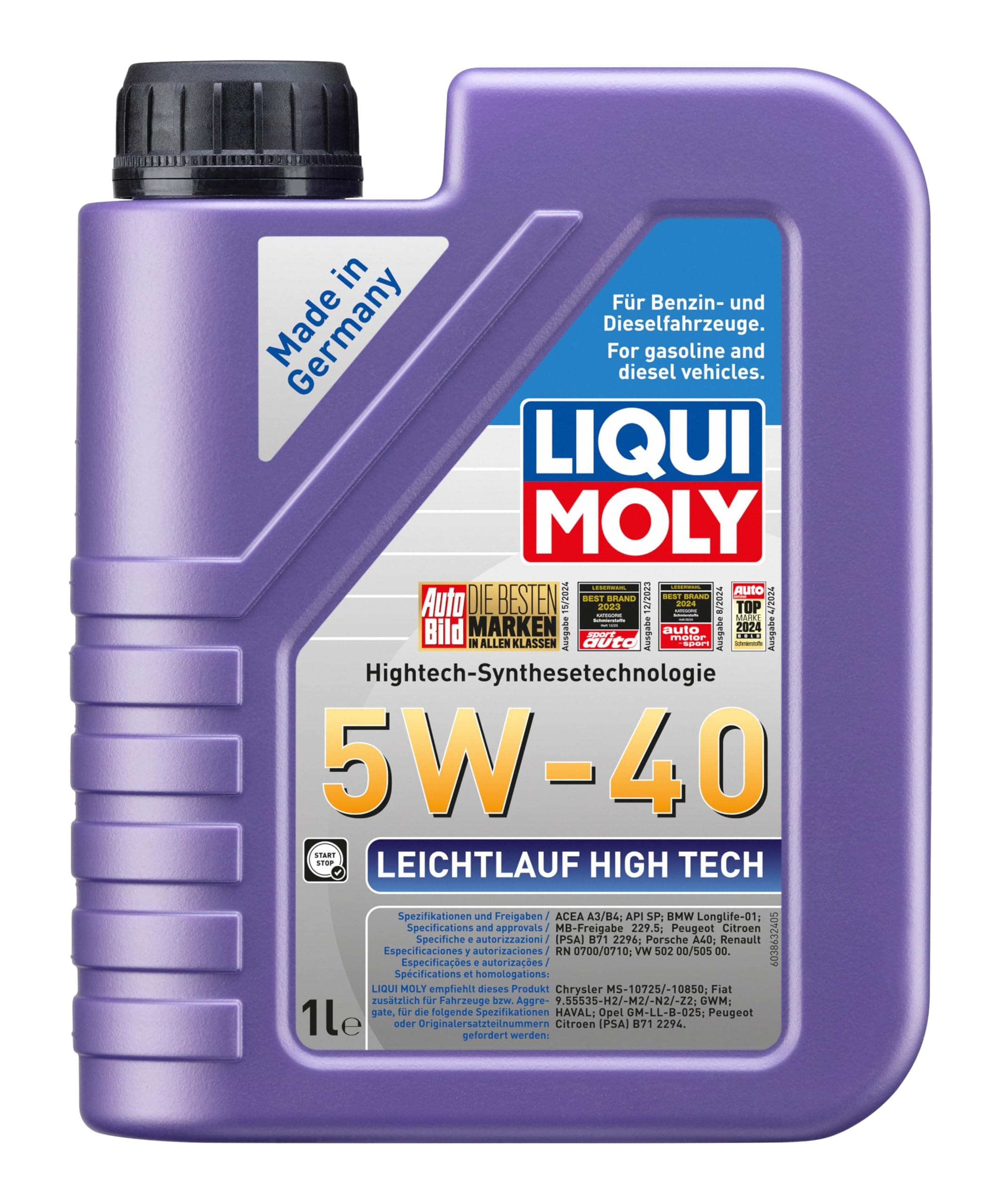 Leichtlauf High Tech 5W-40 1 L Engine oil SKU: 2327, uncoloured