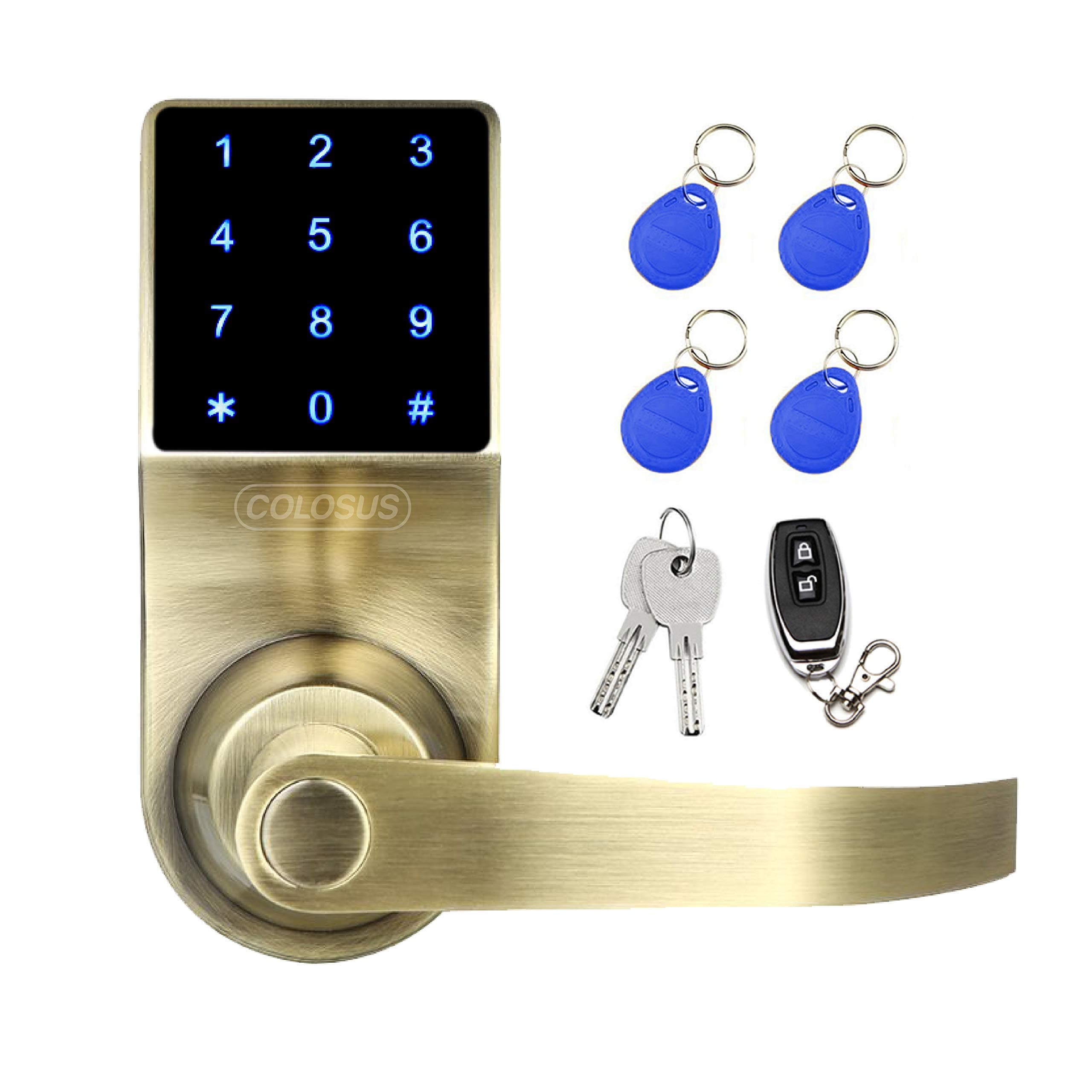 Colosus Electronic Trusted Digital Keyless Door Lock (Gold, NDL319)
