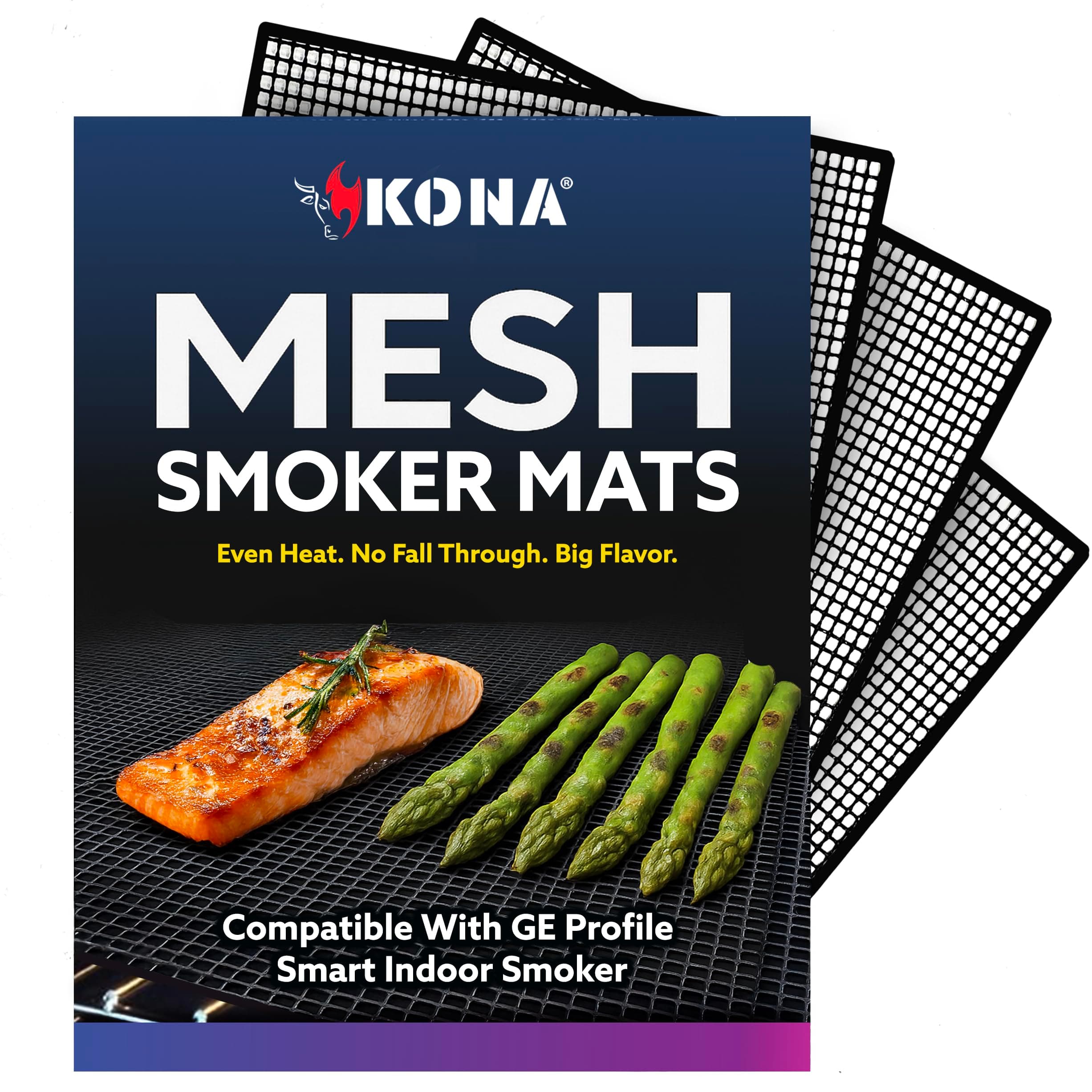 Mesh Smoker Mats - Intended for GE Profile Indoor Smoker - Non-Stick Mesh Mats (Set of 3)
