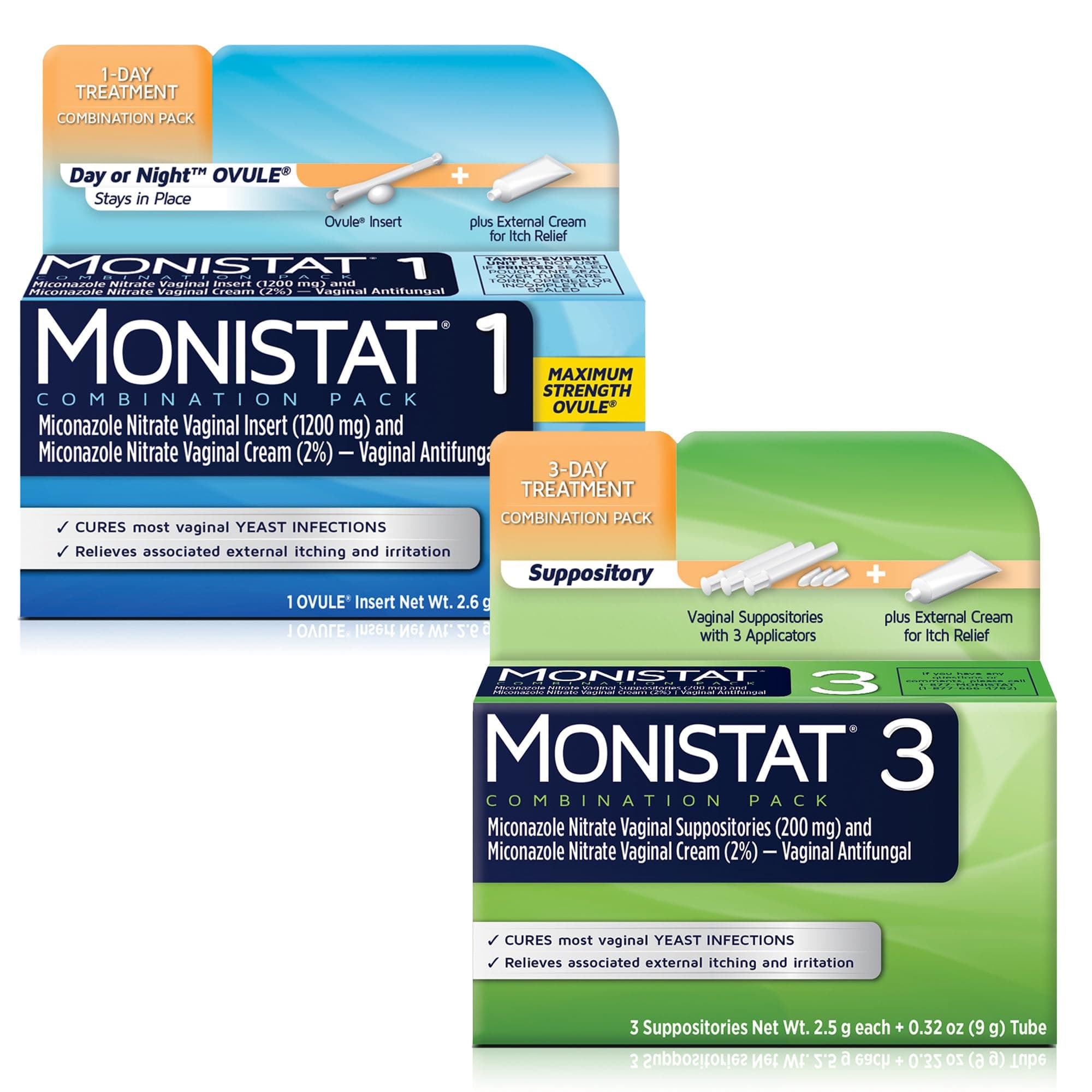 Monistat 2 Pack (3-Day Suppository and 1 Day Ovule Combination Pack)