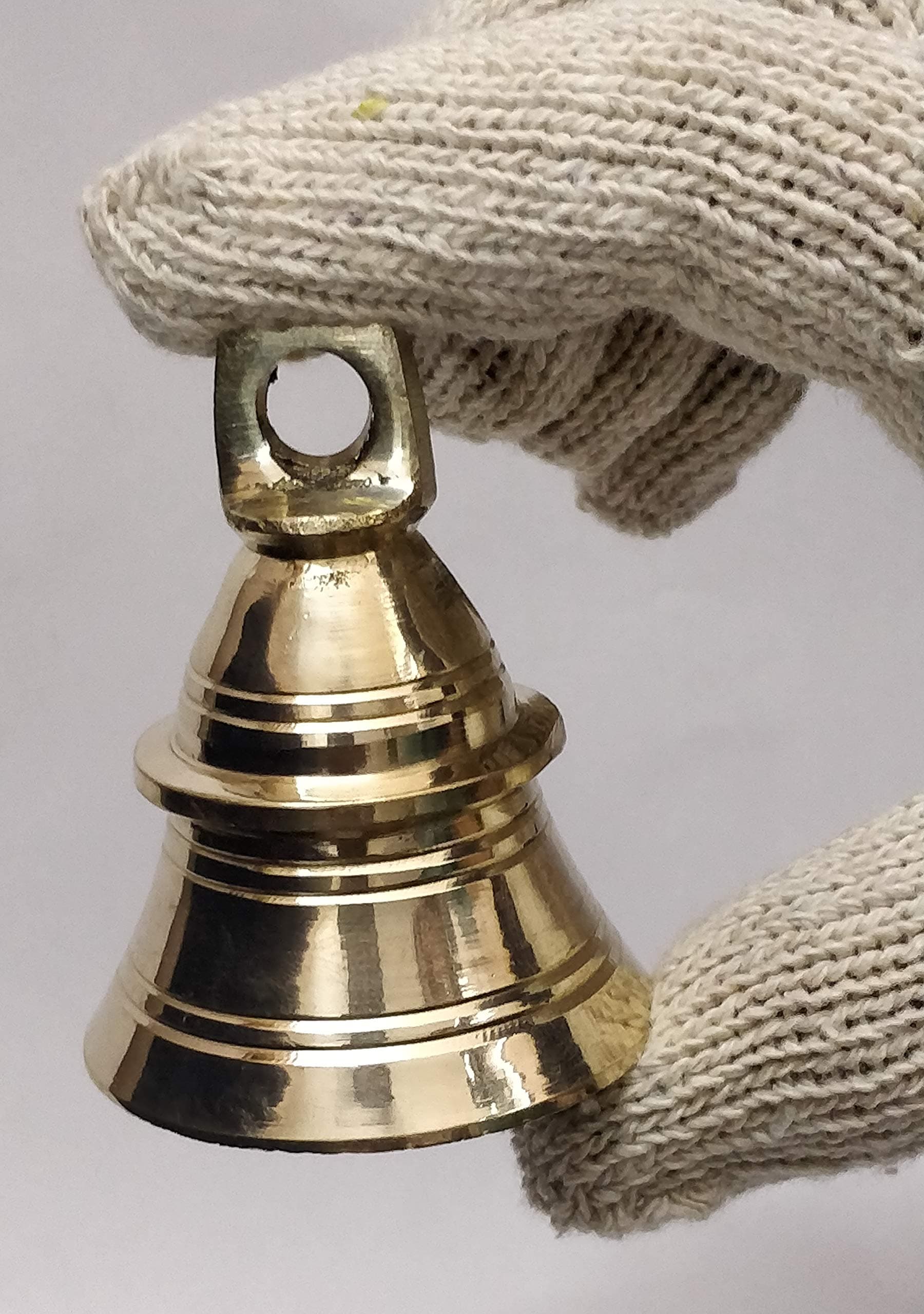 AzKrafts Lot 3 pcs 2.5" Ht Vintage Style Indian Décor Brass Bells Elephant Cow Camel Bells